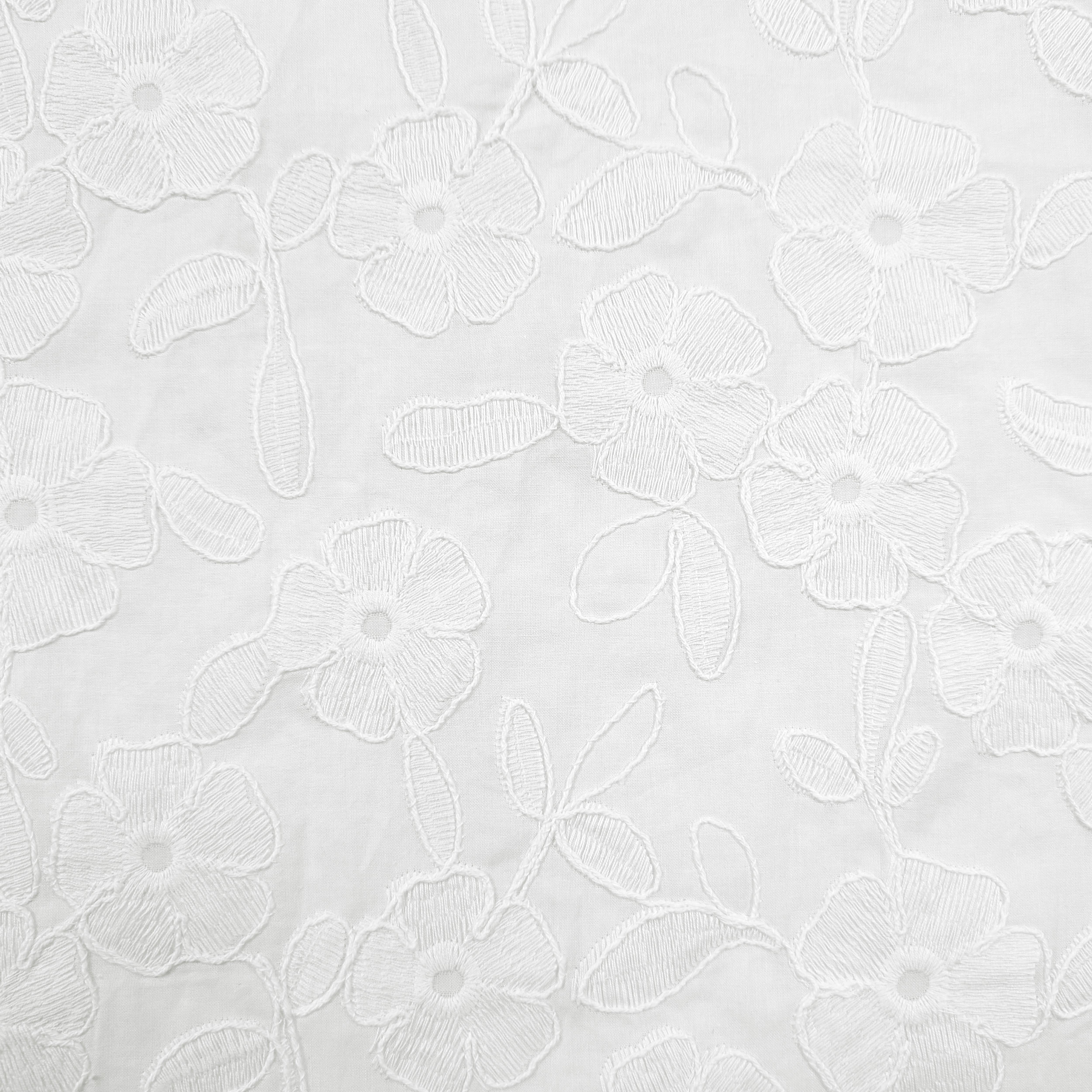 Sangallo di Cotone Bianco Margherite Image