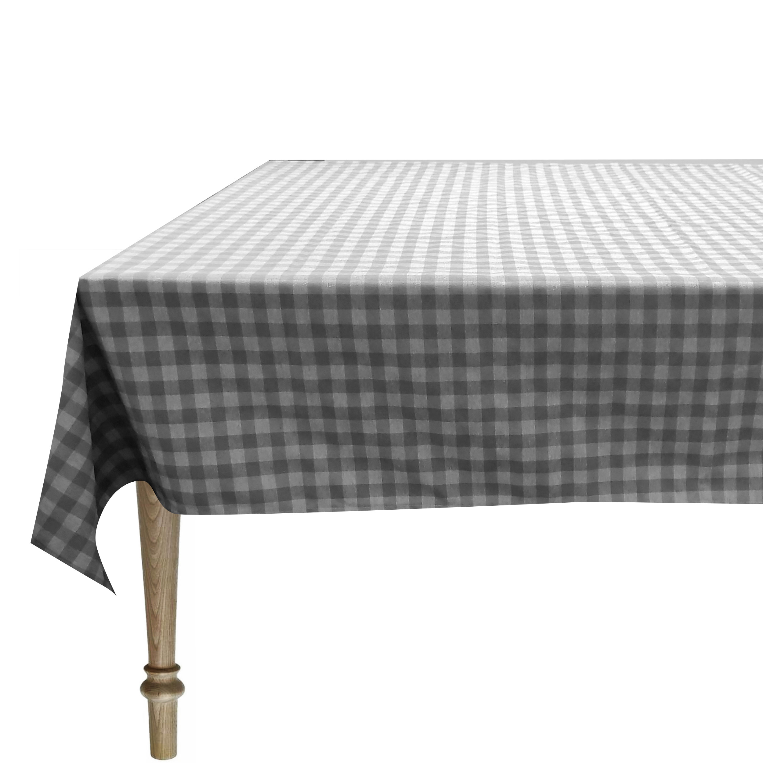 Tovaglia Confezionata a Quadretti in Grigio 140x180 cm Image