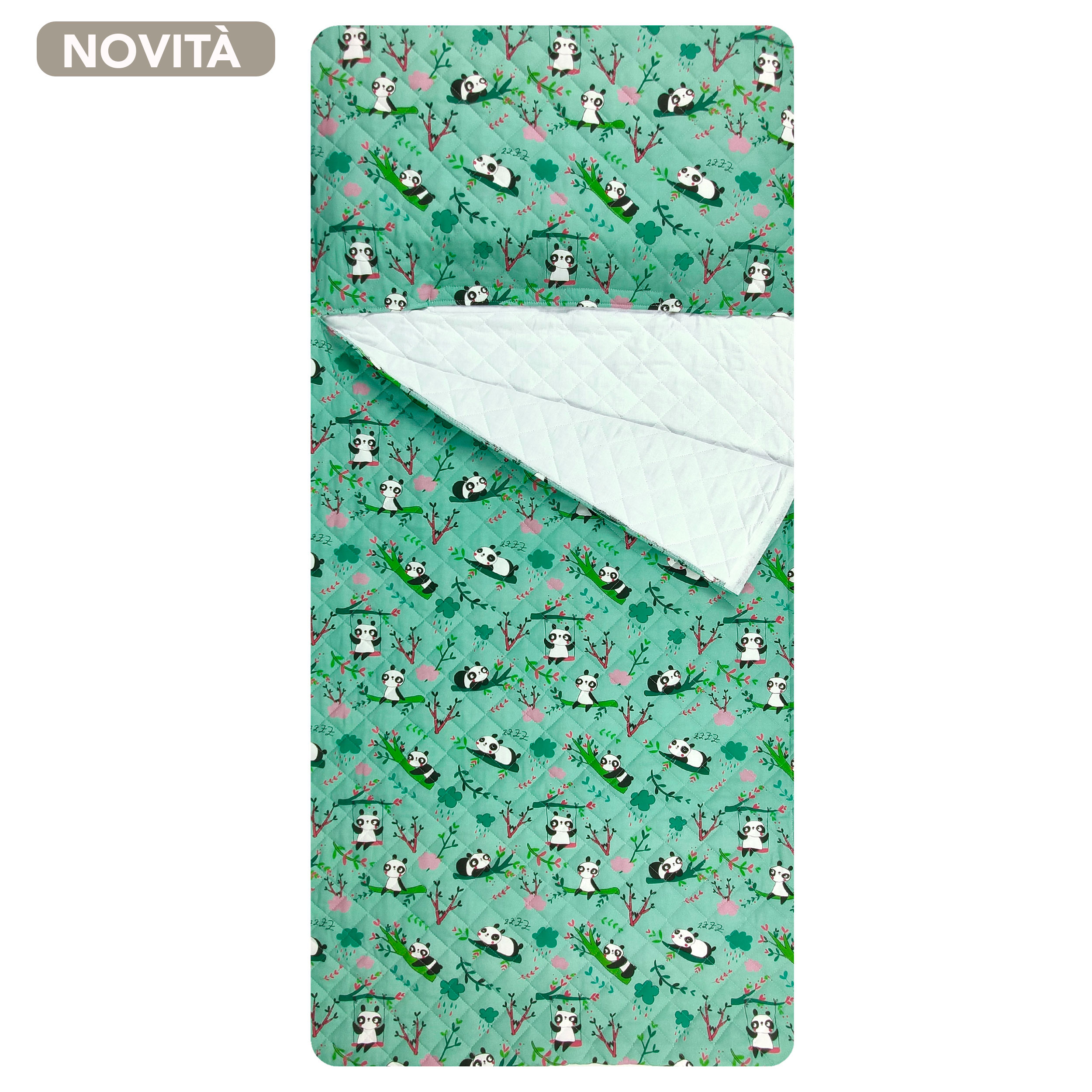Sacco Nanna Fantasia Panda Sfondo Verde Menta Image