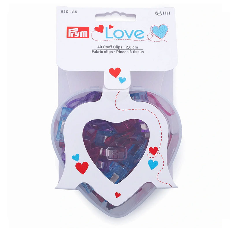 Confezione Cuore Clip per Tessuti Prym Love 40 pz