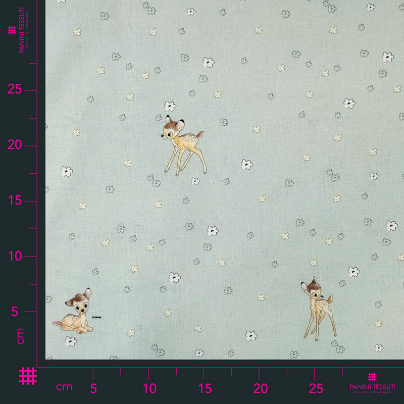 Ritaglio Tessuto Cotone Disney Bambi 50x140 cm