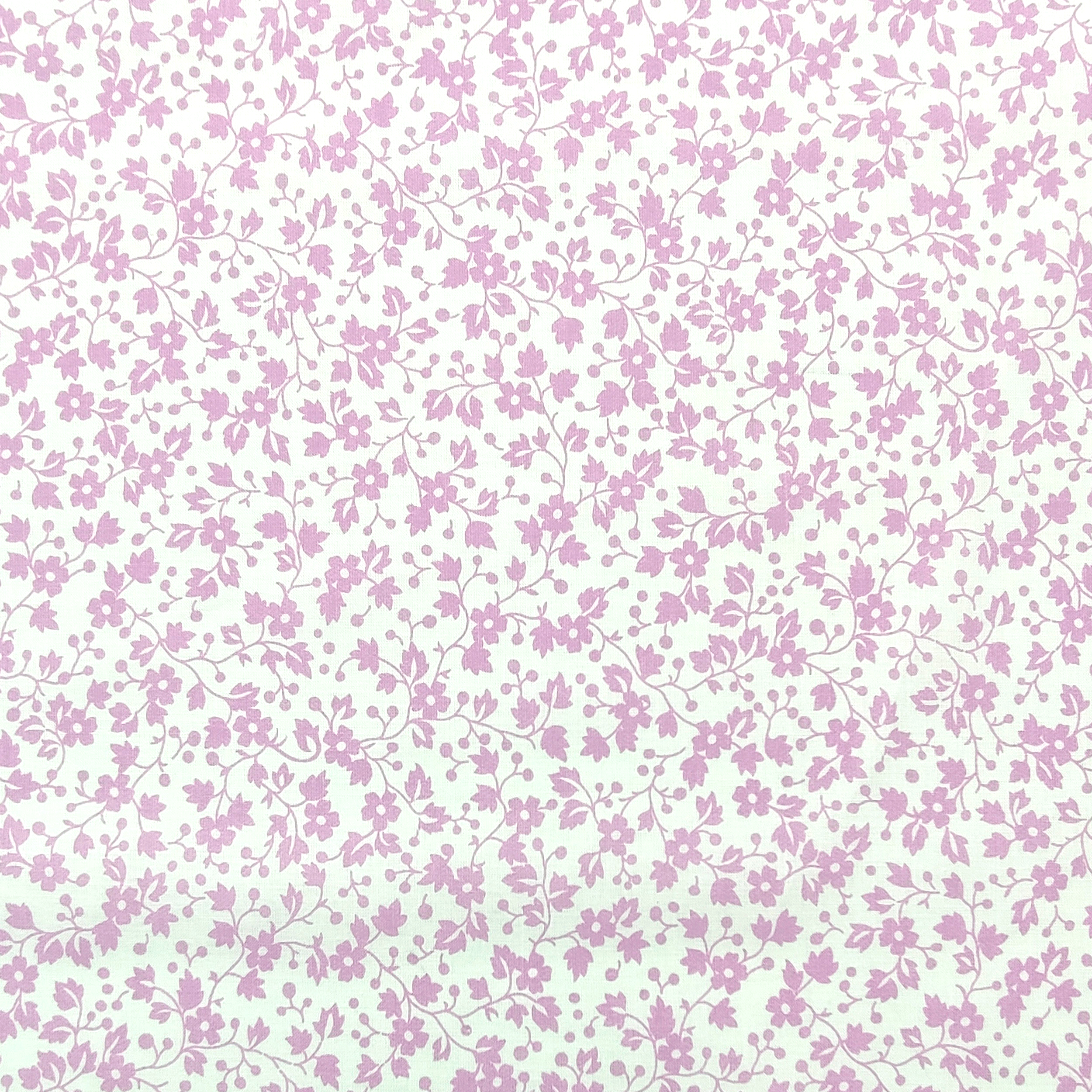 Ritaglio Tessuto Cotone Fiorellini Primaverili Lilla 40x150 cm Image