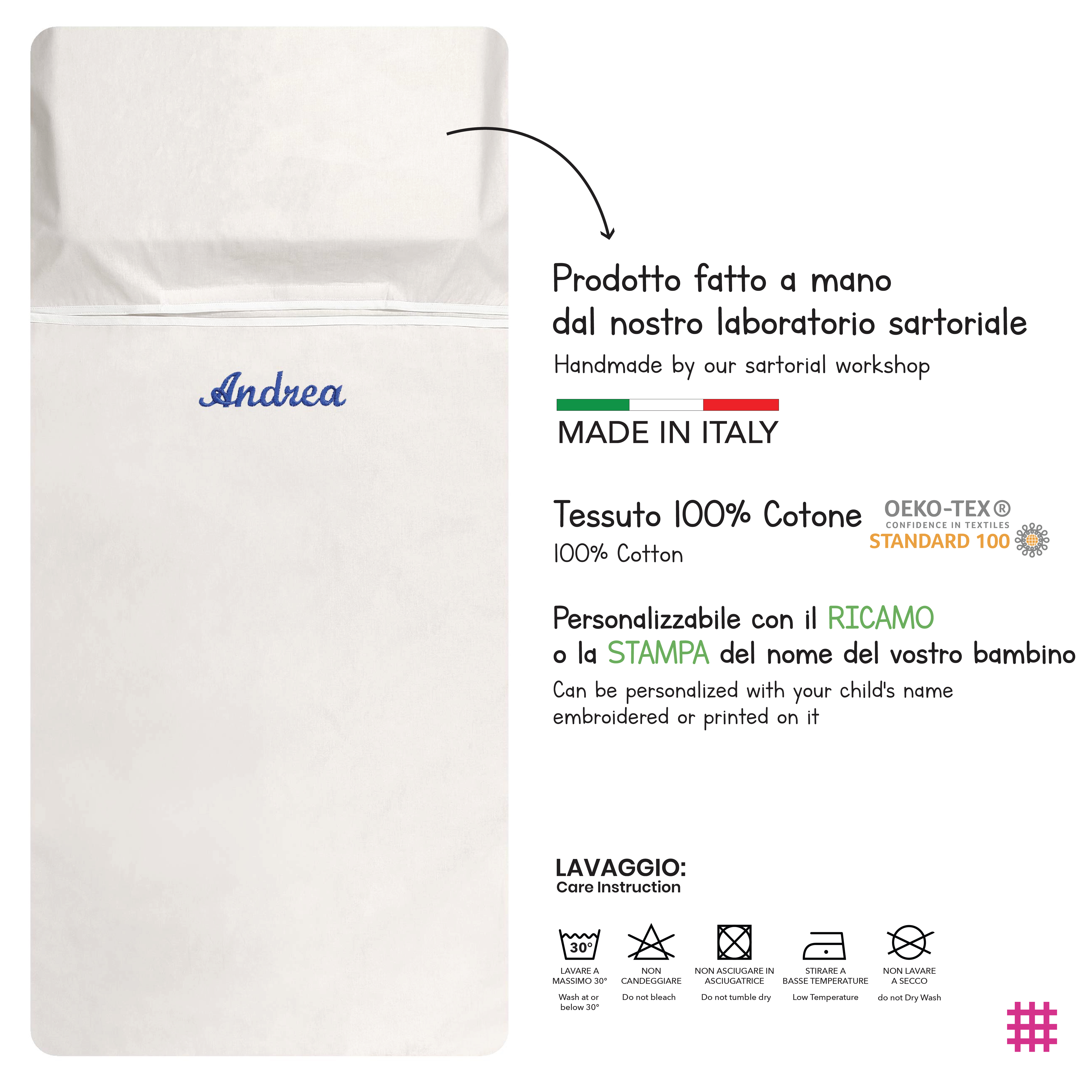 Sacco Nanna Estivo Tinta Unita Bianco Image