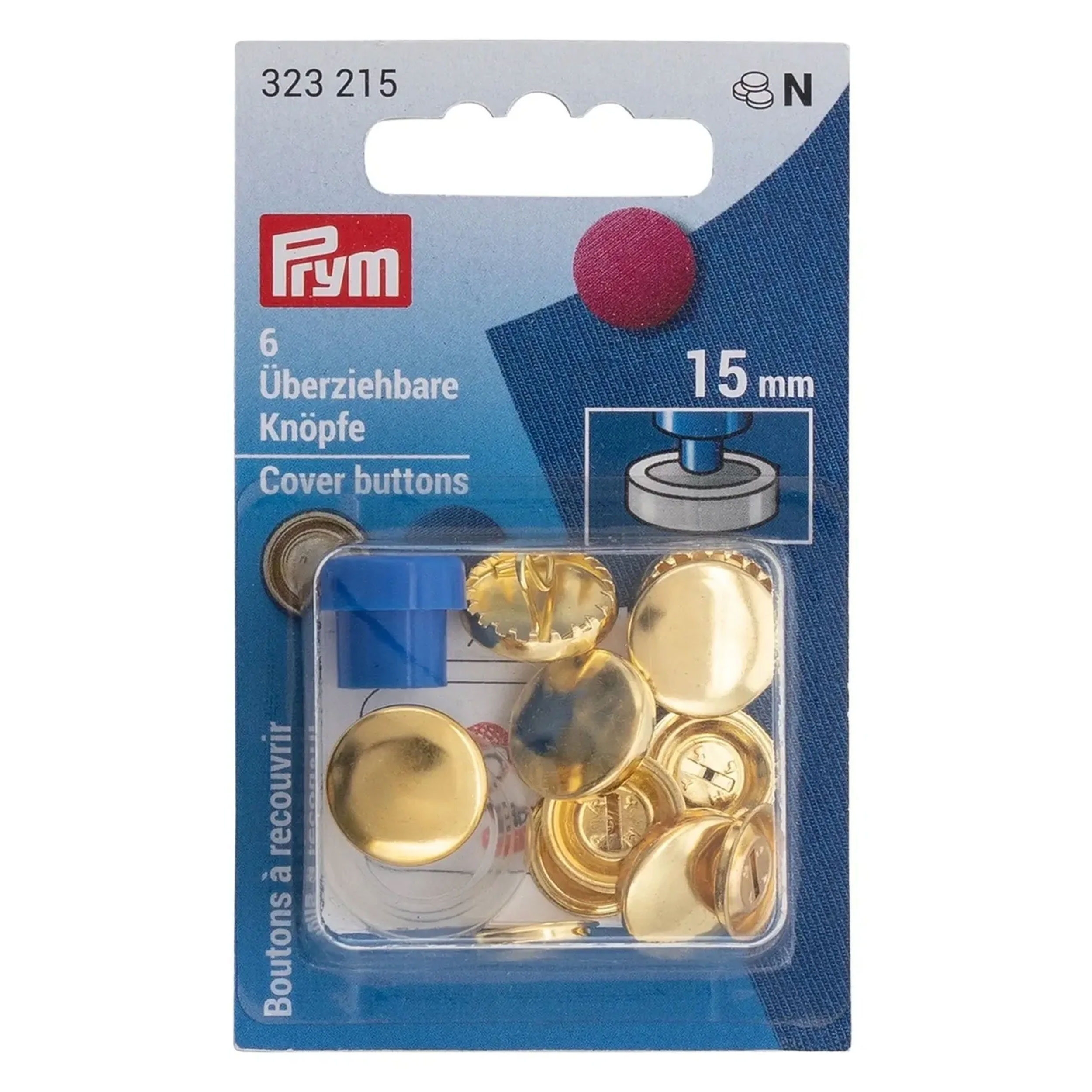 Bottoni Ricopribili Prym Oro con Attrezzo 15 mm