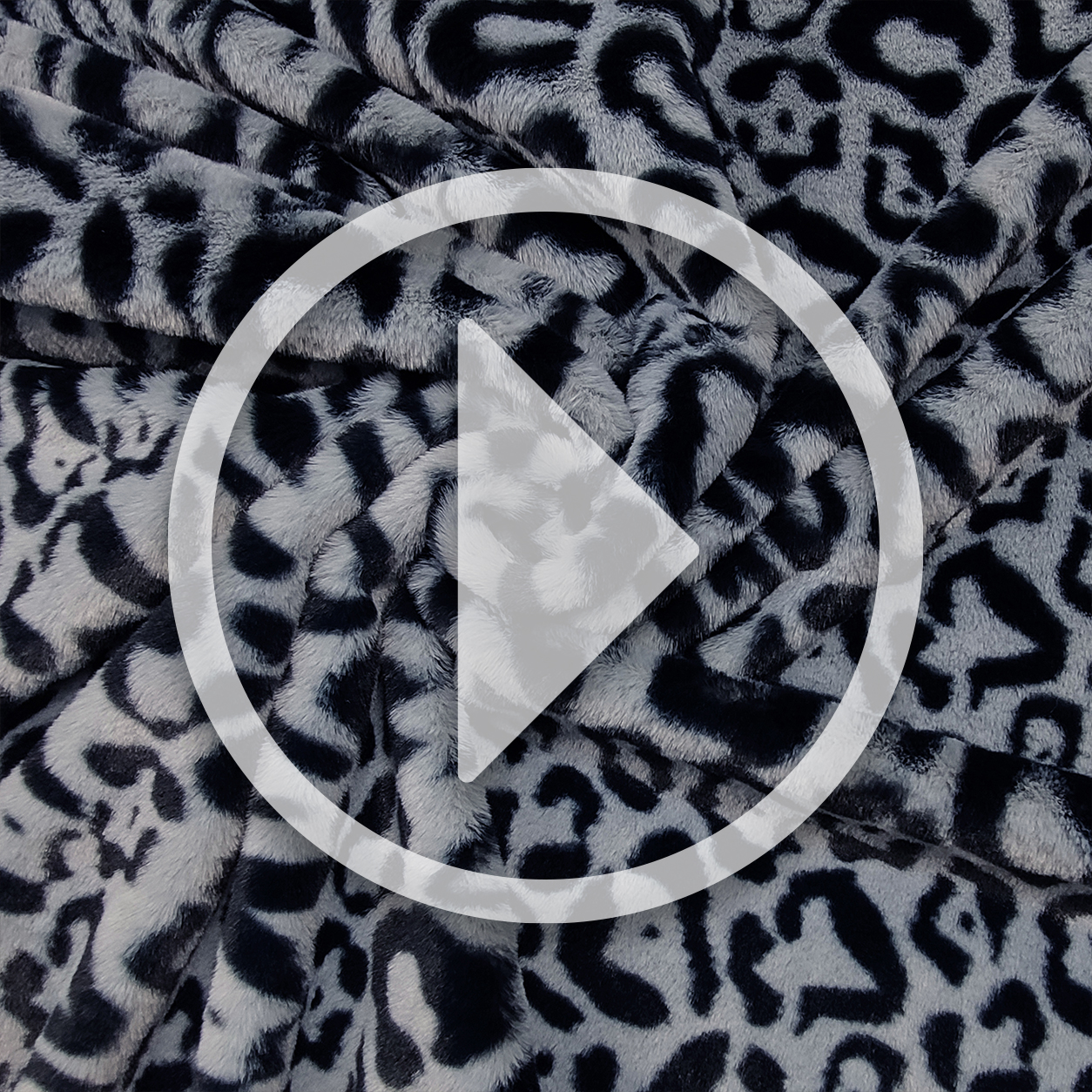 Tessuto Pelo Sintetico Abbigliamento Fantasia Leopardata Grigio Image