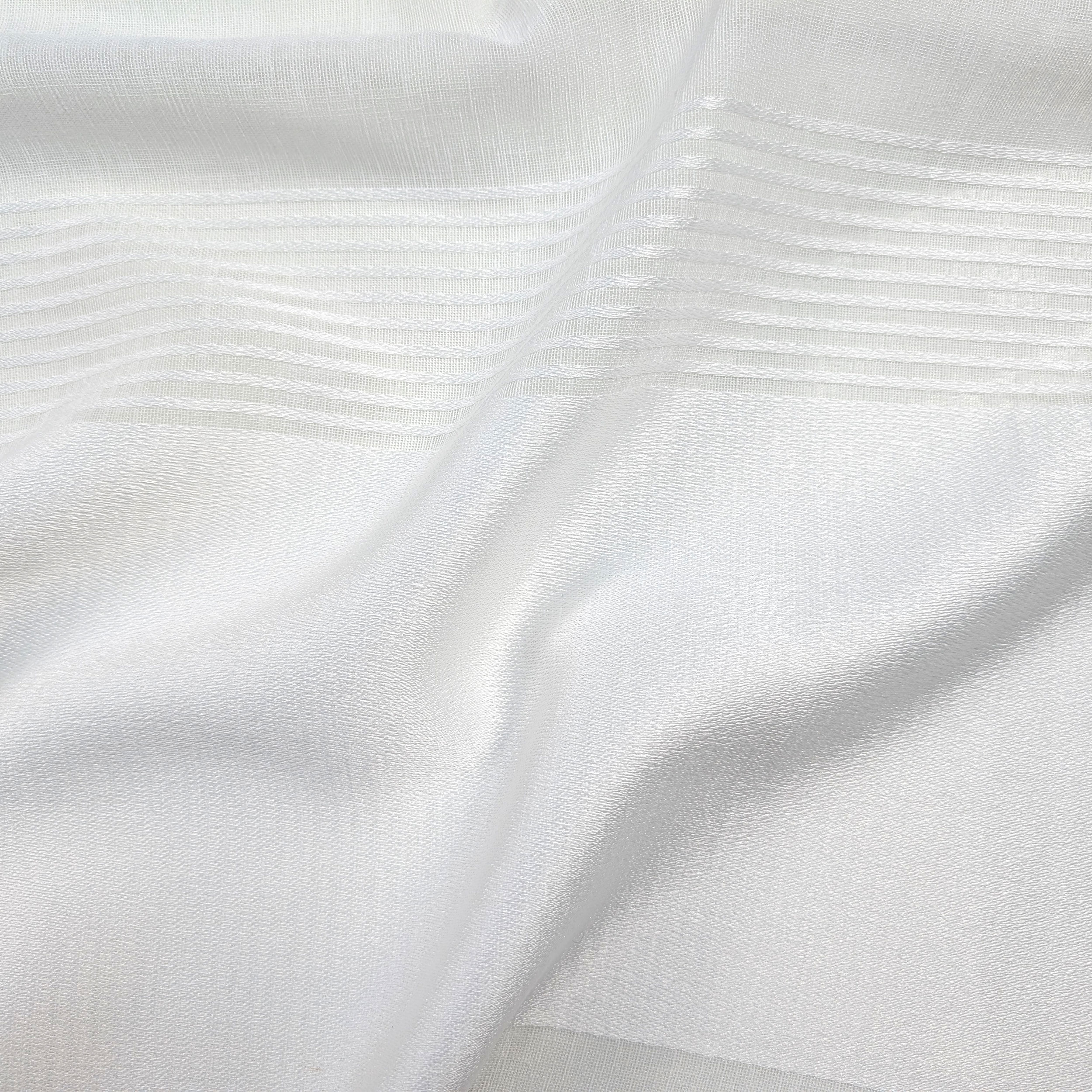 Tessuto Tenda Mille Righe Bianco Image