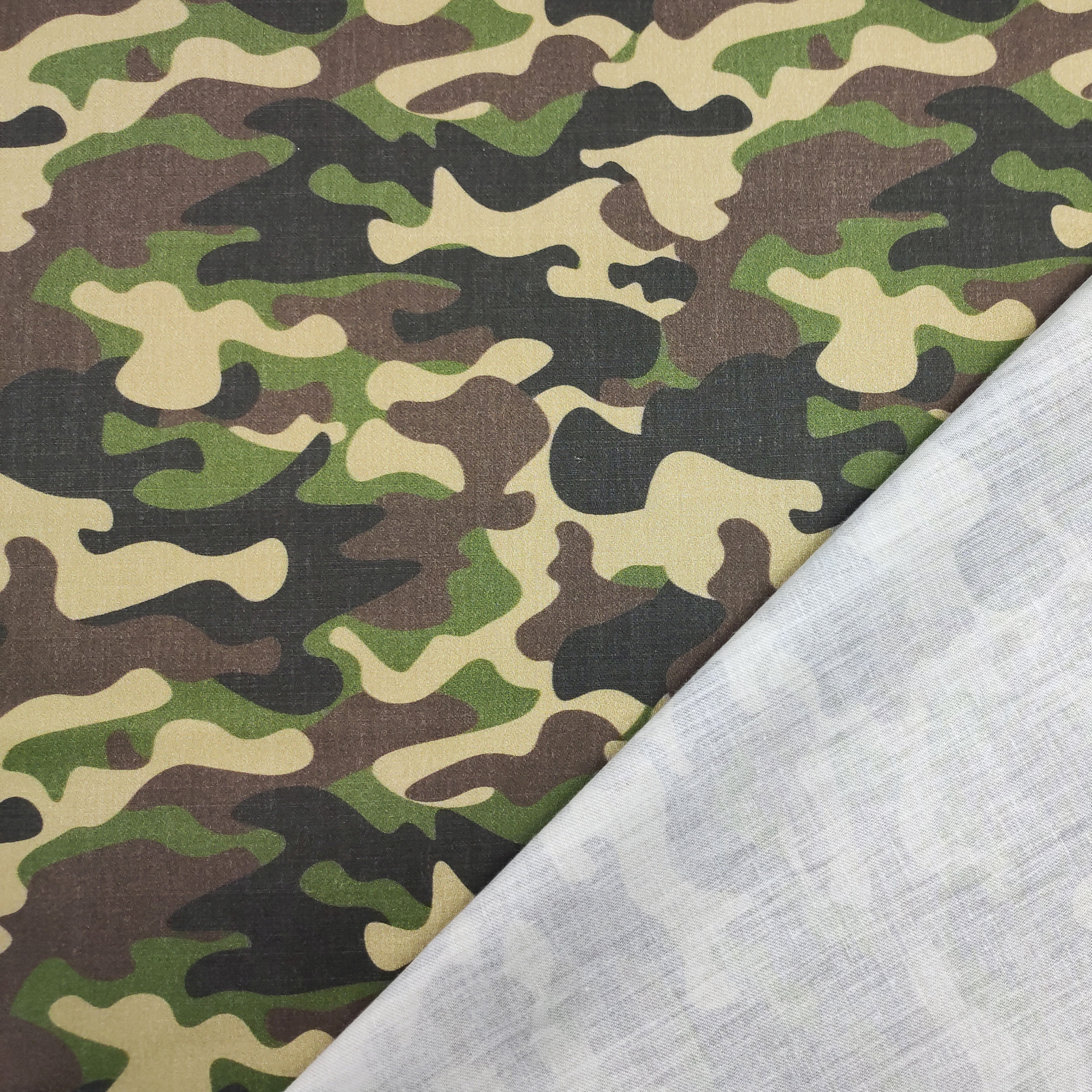 Rasatello di Cotone Leggero Fantasia Militare
