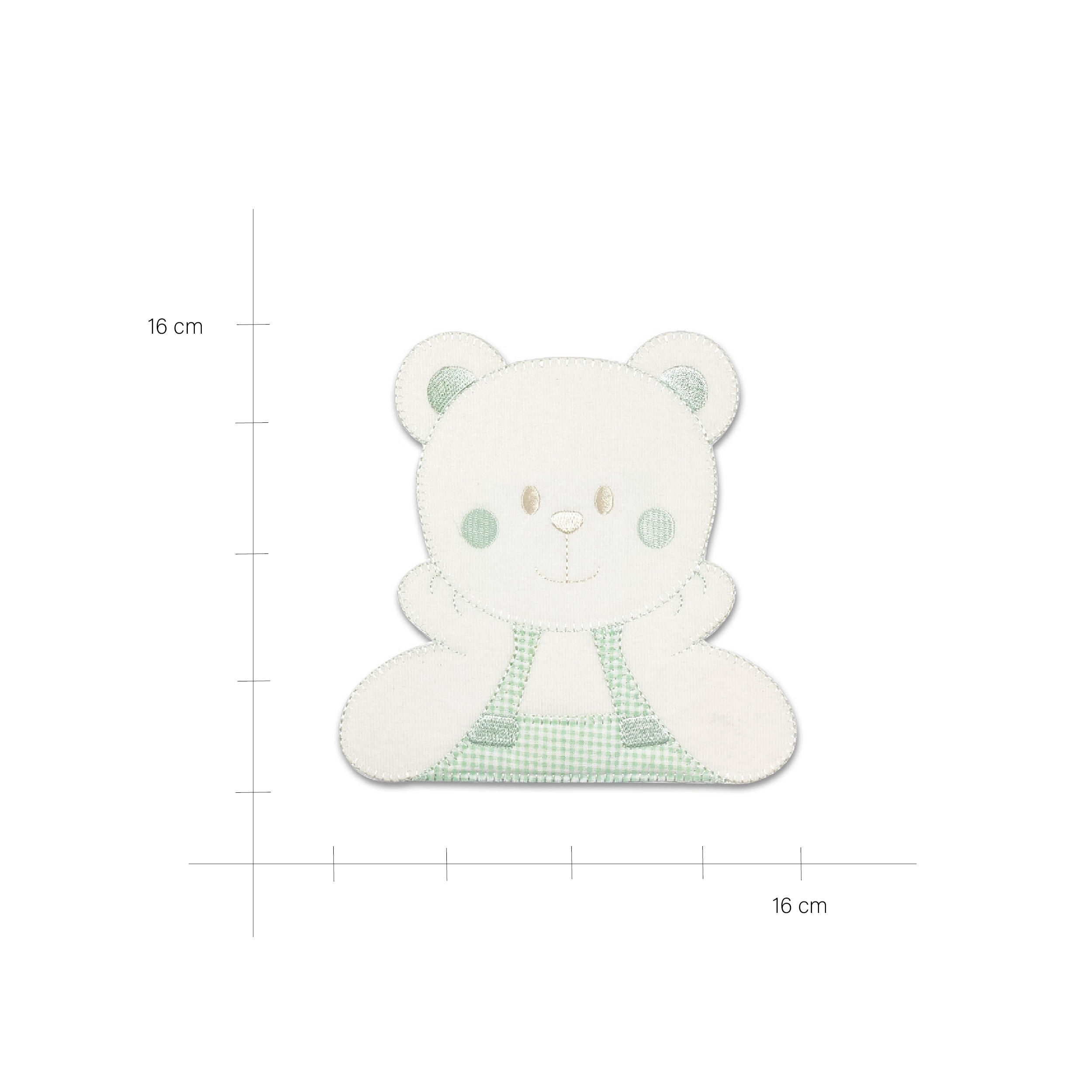 Applicazione Termoadesiva Ricamo patch marbet Baby Velluto Orsetto Coniglietto Stella I'ma Star 80x75 Mm