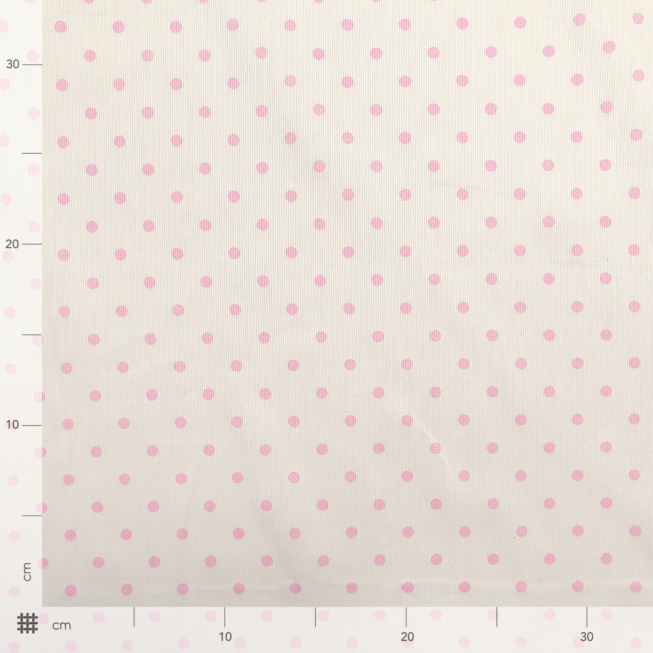 Tessuto Cotone Piquet con Pois Rosa Image