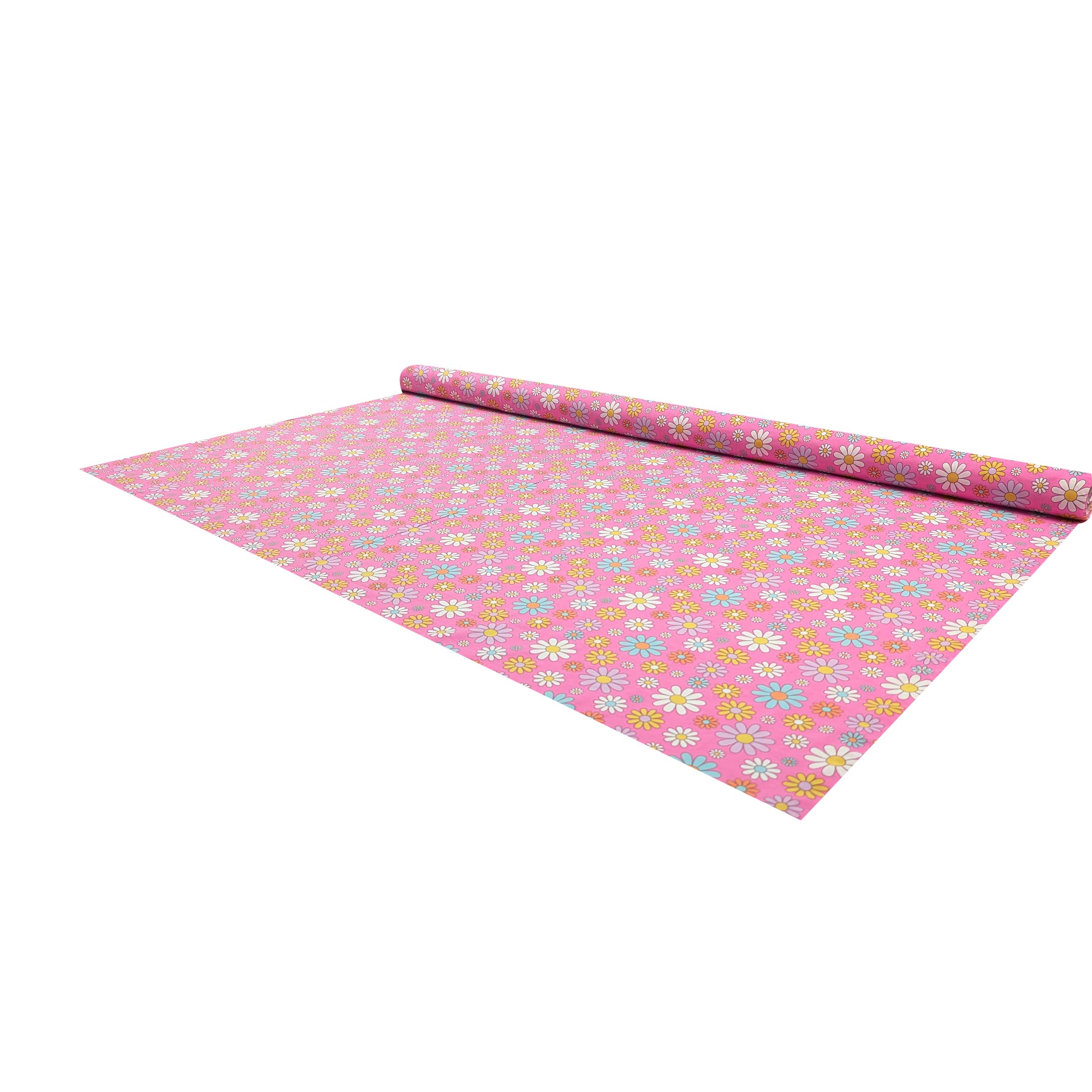 Maglina Cotone Margherite Sfondo Rosa Image