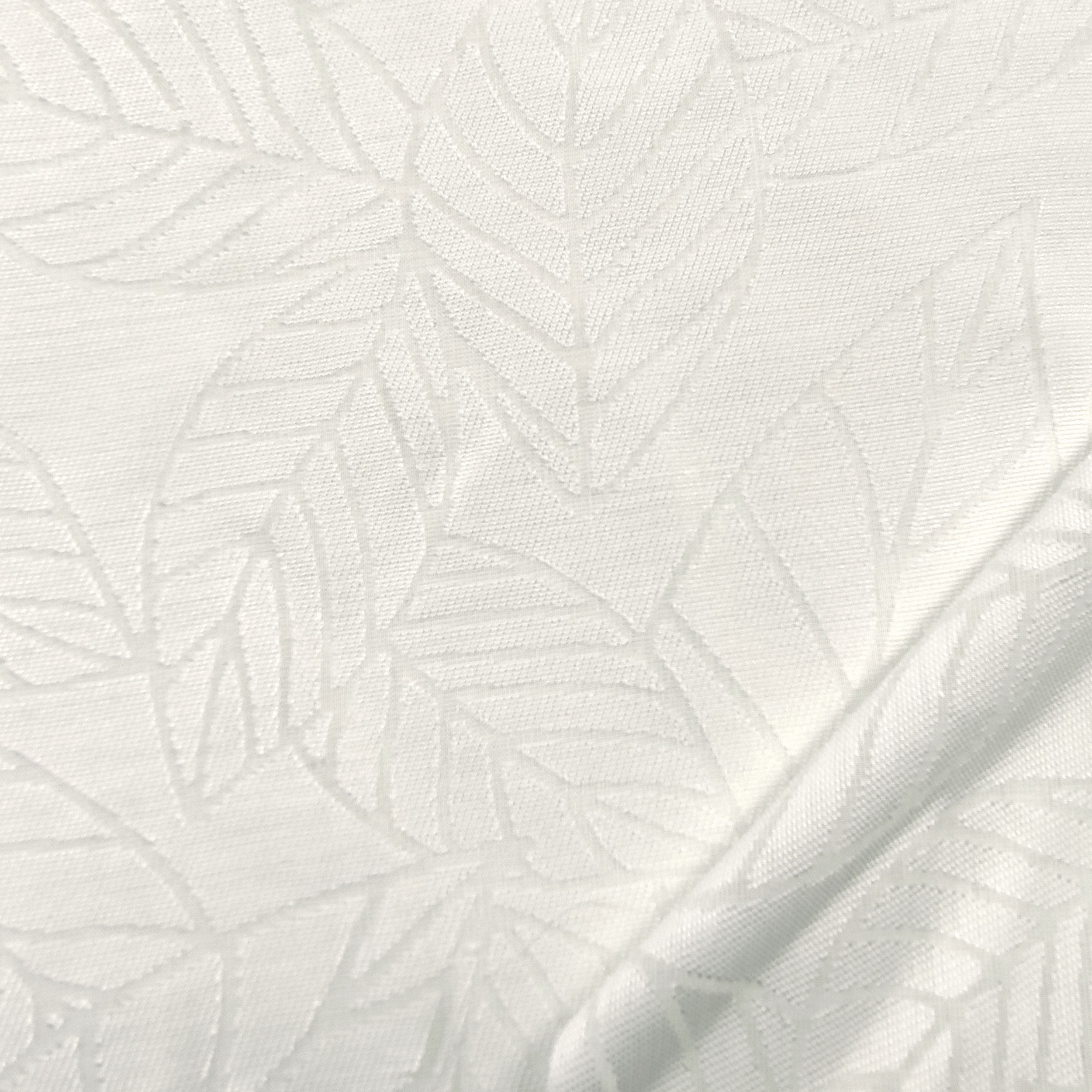 Tessuto Tendino Naturale con Foglie Devorè