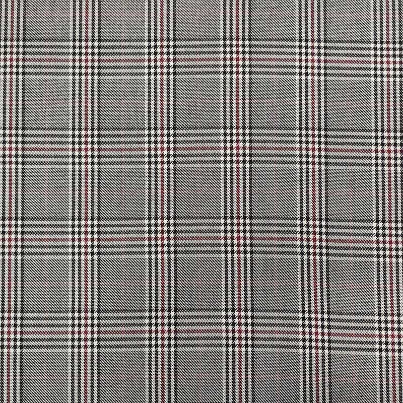 Tessuto Scozzese Quadri Bordeaux e Marrone