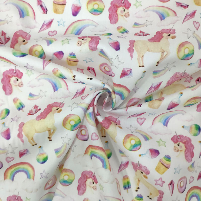 Rasatello Cotone Mondo degli Unicorni