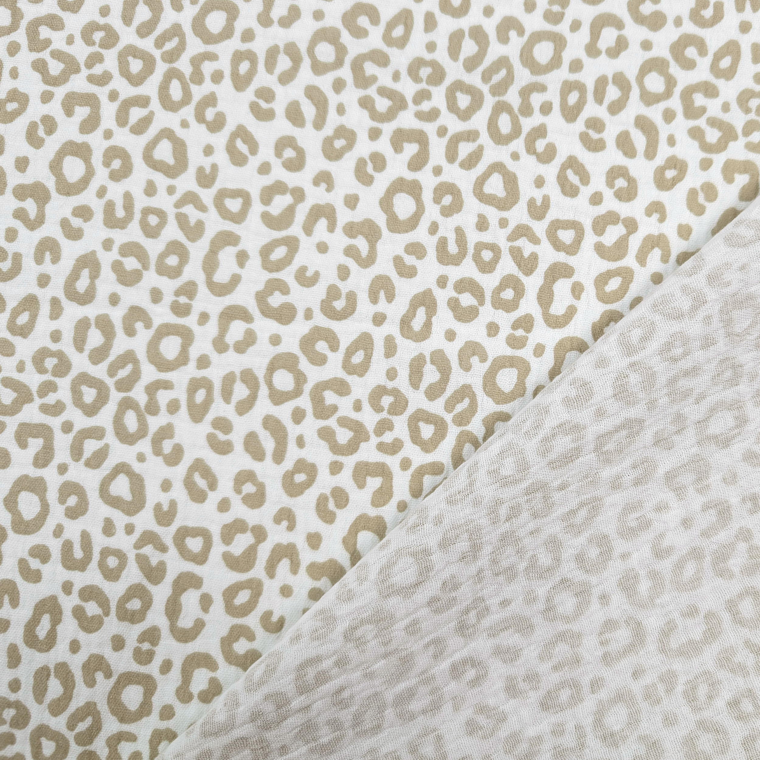 Mussola Cotone Maculata Beige Image