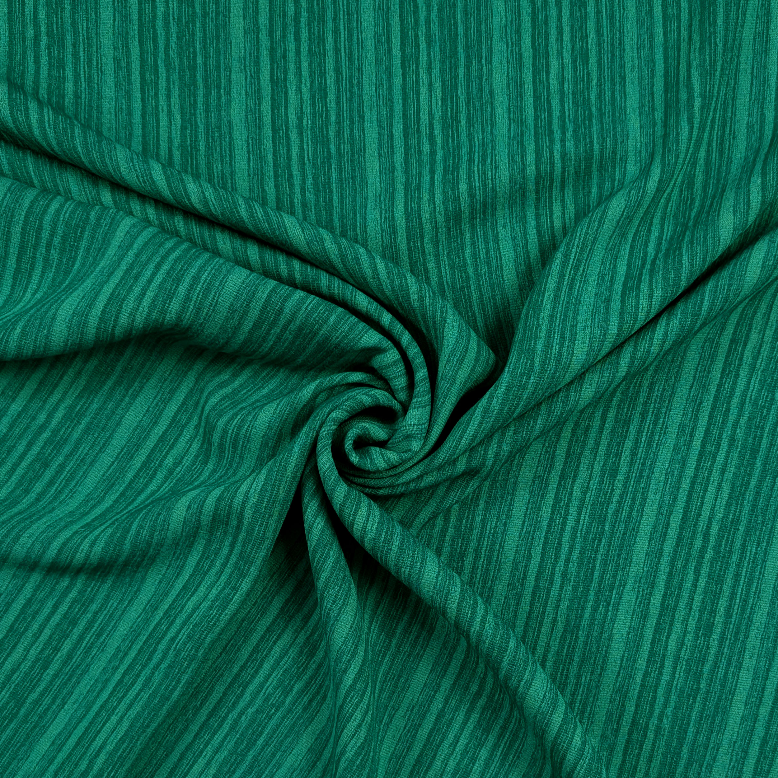 Tessuto Crêpe Righe Verdi Image