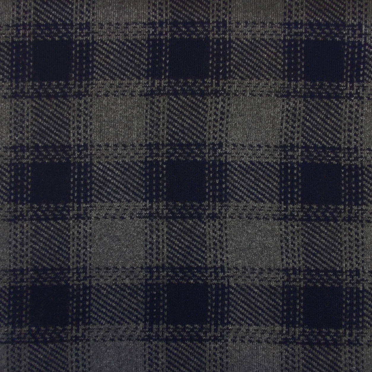 Tessuto per Cappotti Tartan Grigio e Blu