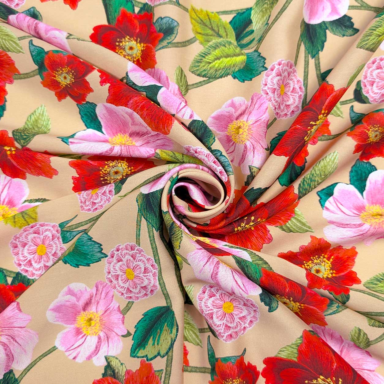 Misto Seta Fiori Rossi e Rosa Image