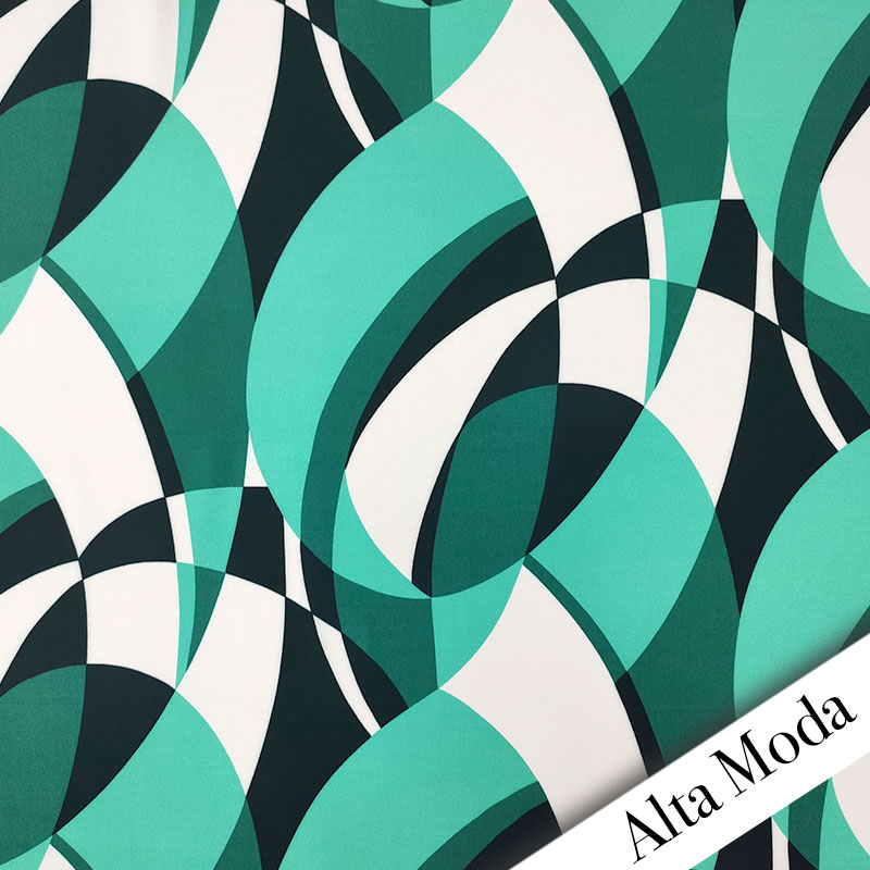 Tessuto Crepe Alta Moda Verde