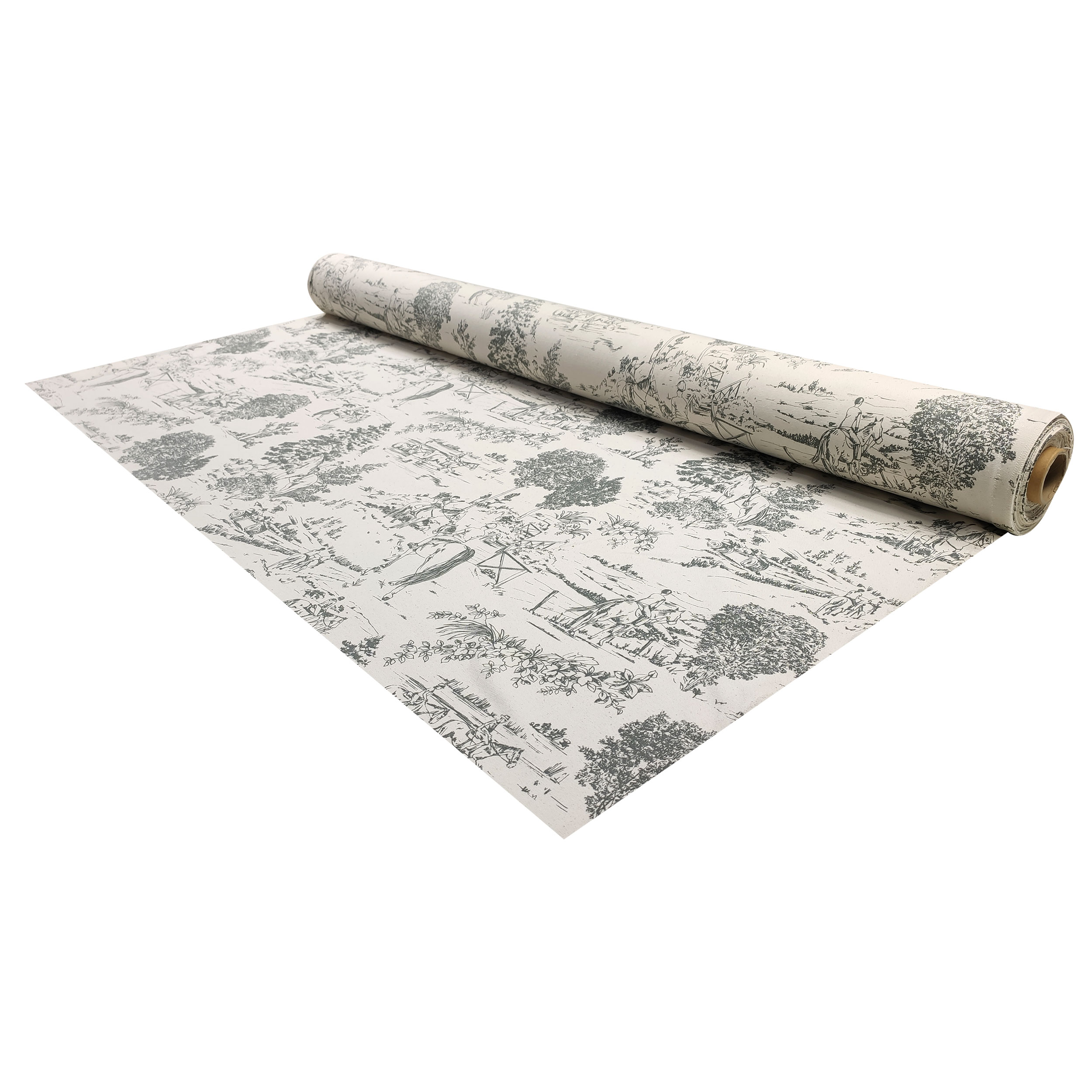 Toile De Jouy Natural Antracite Image