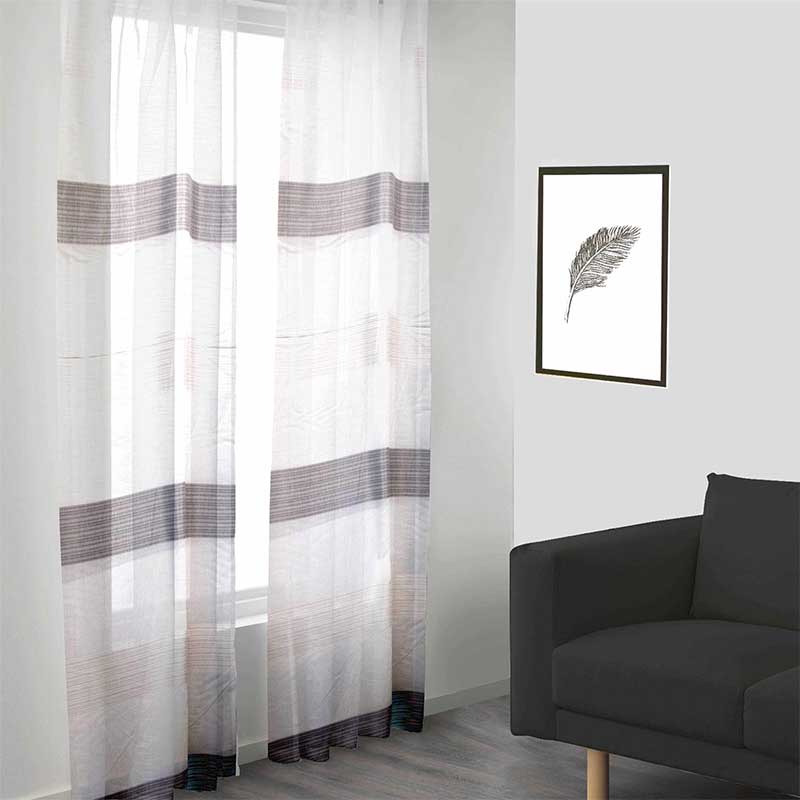 Tessuto Tenda Righe Effetto Seta 1