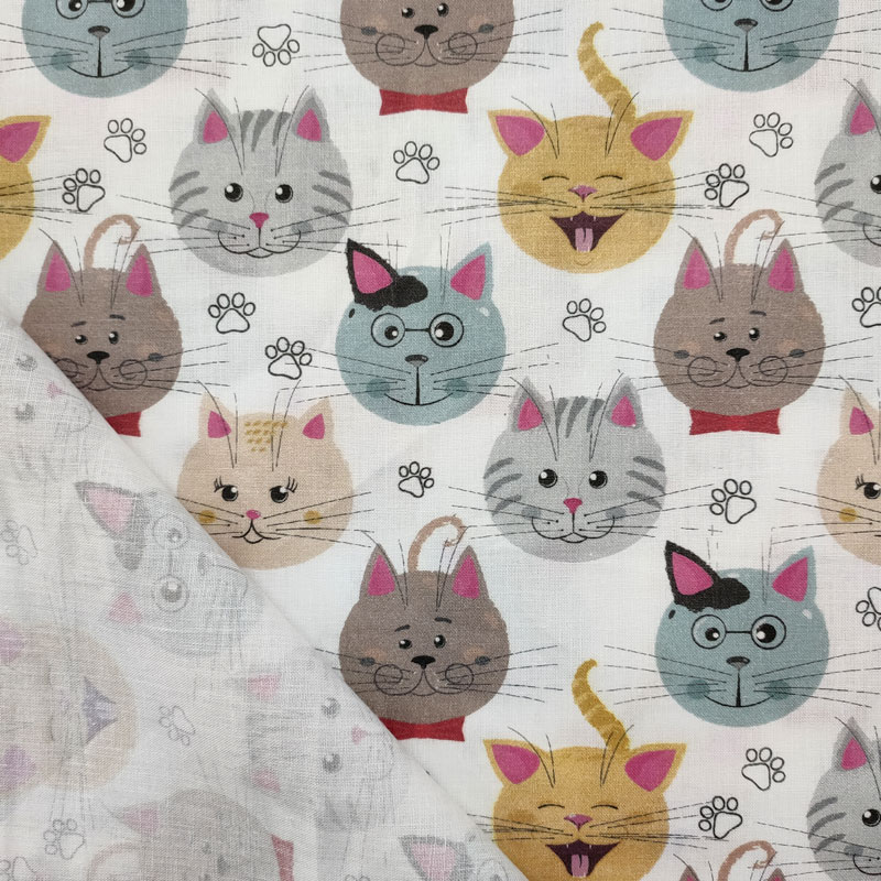 Leggero tessuto di cotone gattini (2)
