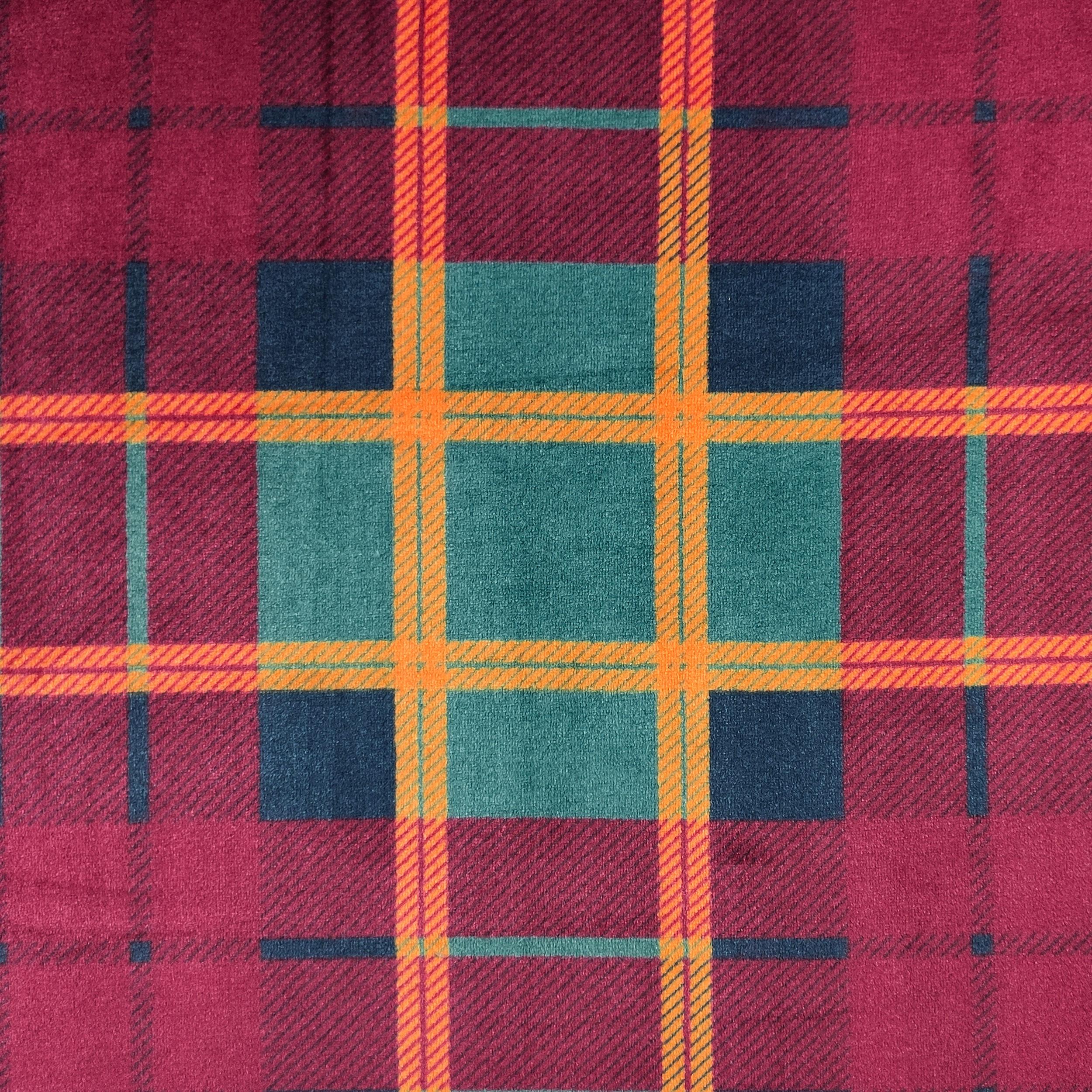 Pile Mano Cachemire Tartan Sfondo Bordeaux Image