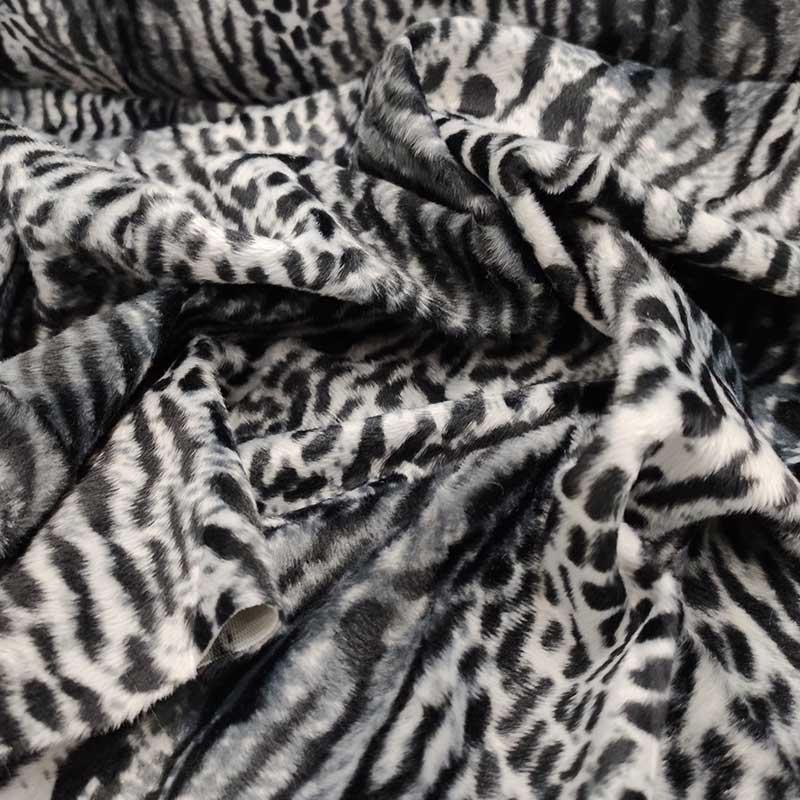 Tessuto Cavallino a Fantasia Leopardato Grigio