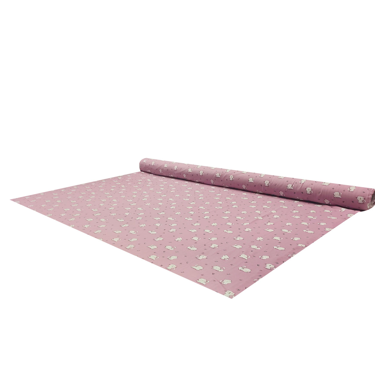 tessuto maglina di cotone gattini sfondo rosa