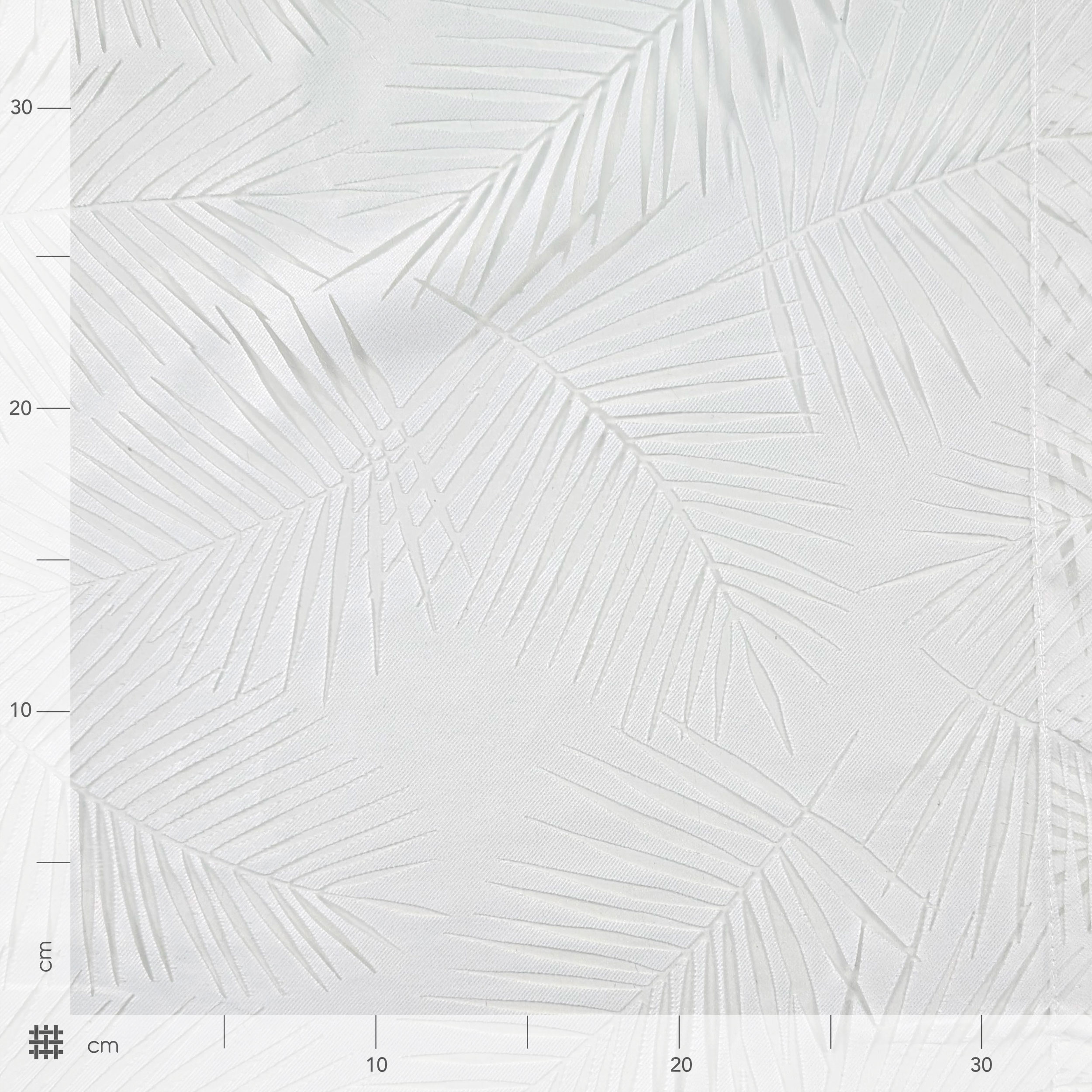 Tessuto Tendino Devorè Felce Bianco Image