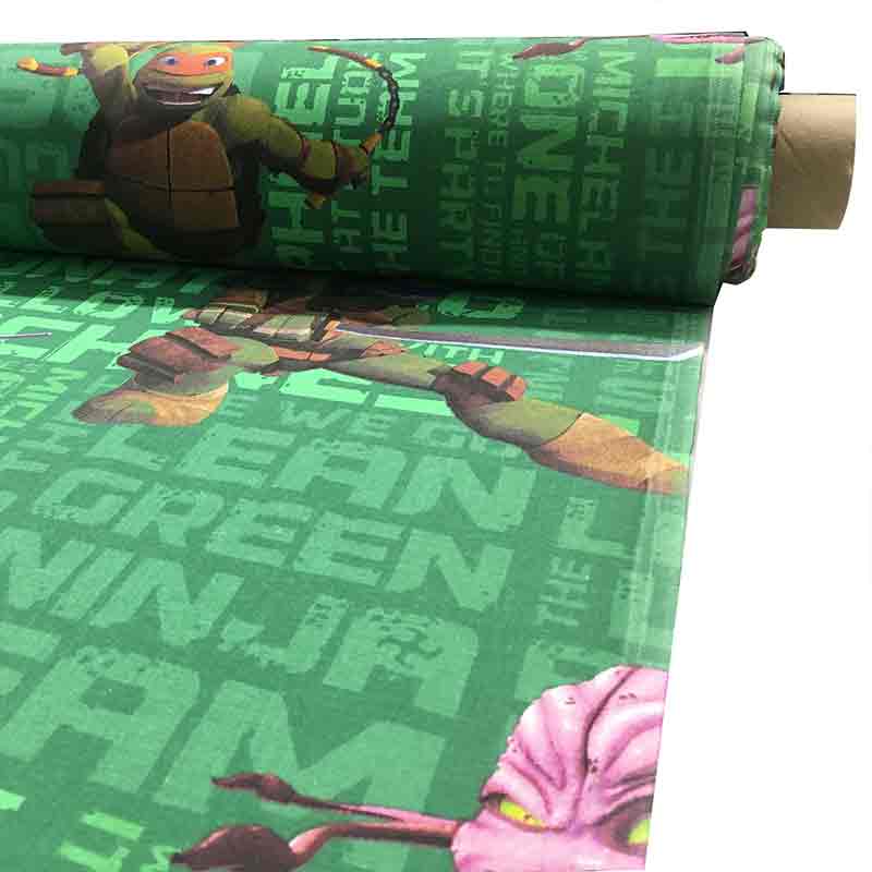 Tessuto Cotone Tartarughe Ninja Rotolo