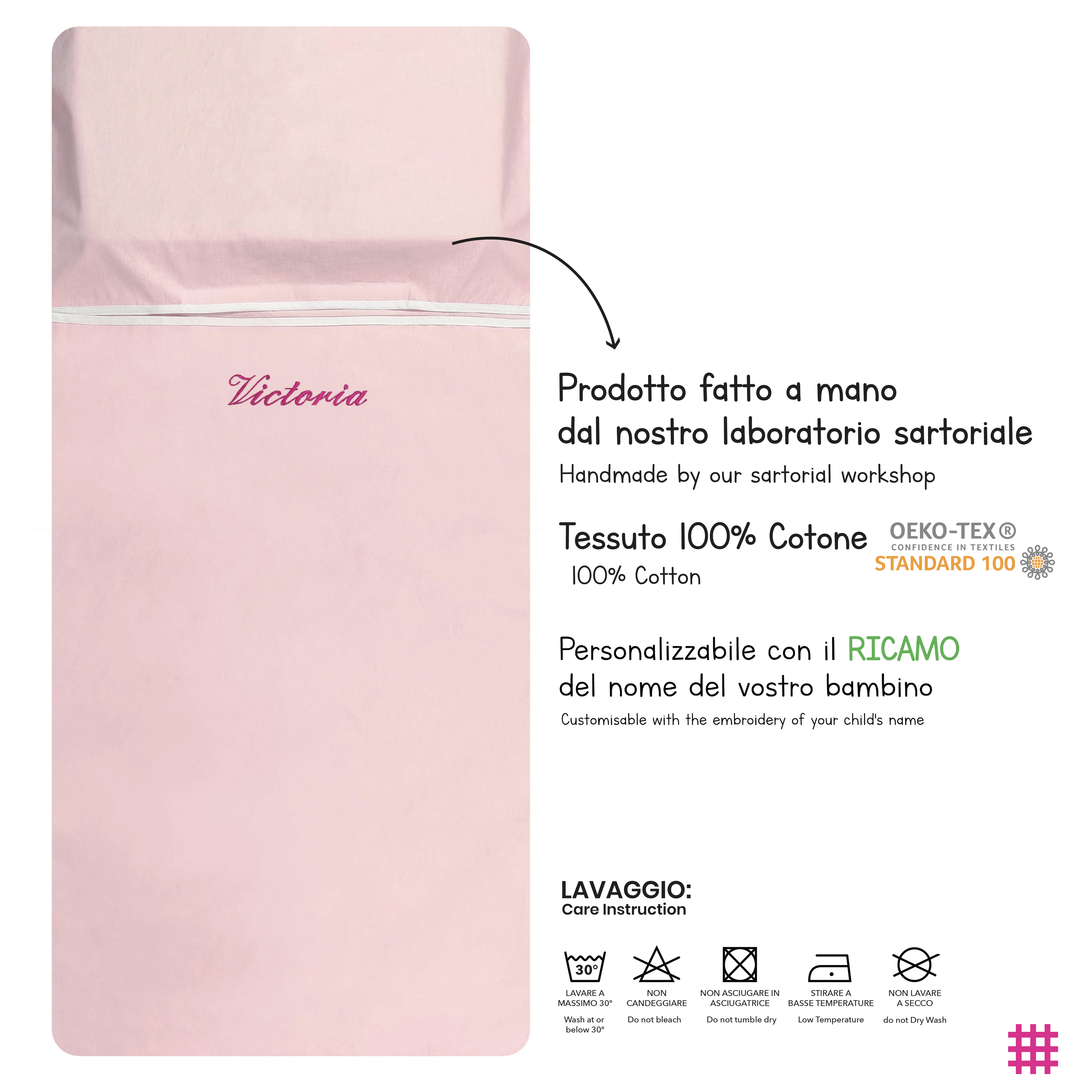 Sacco Nanna Estivo Tinta Unita Rosa Image