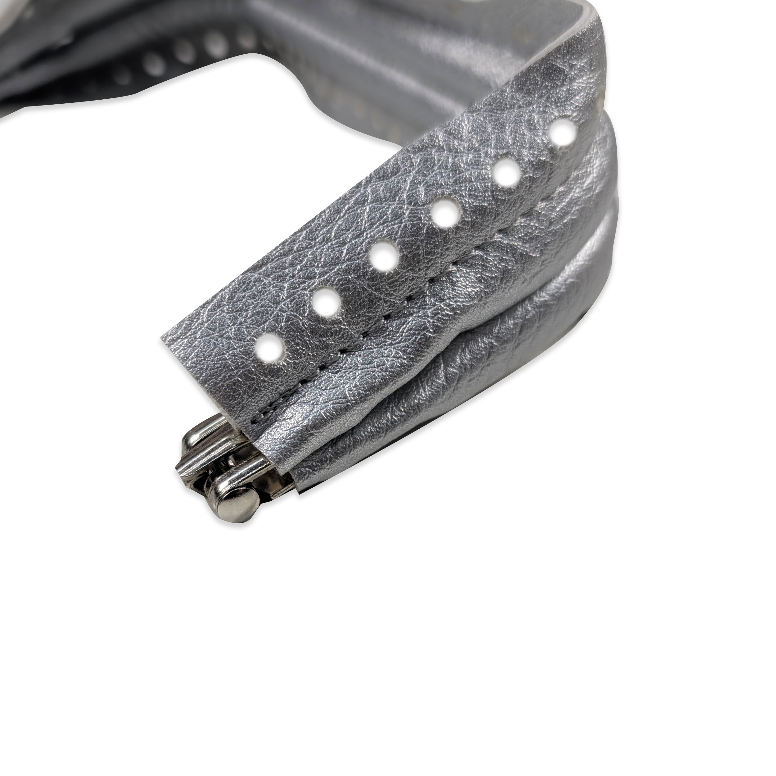 Chiusura a Molle Finta Pelle Argento per Borsa Clutch Image