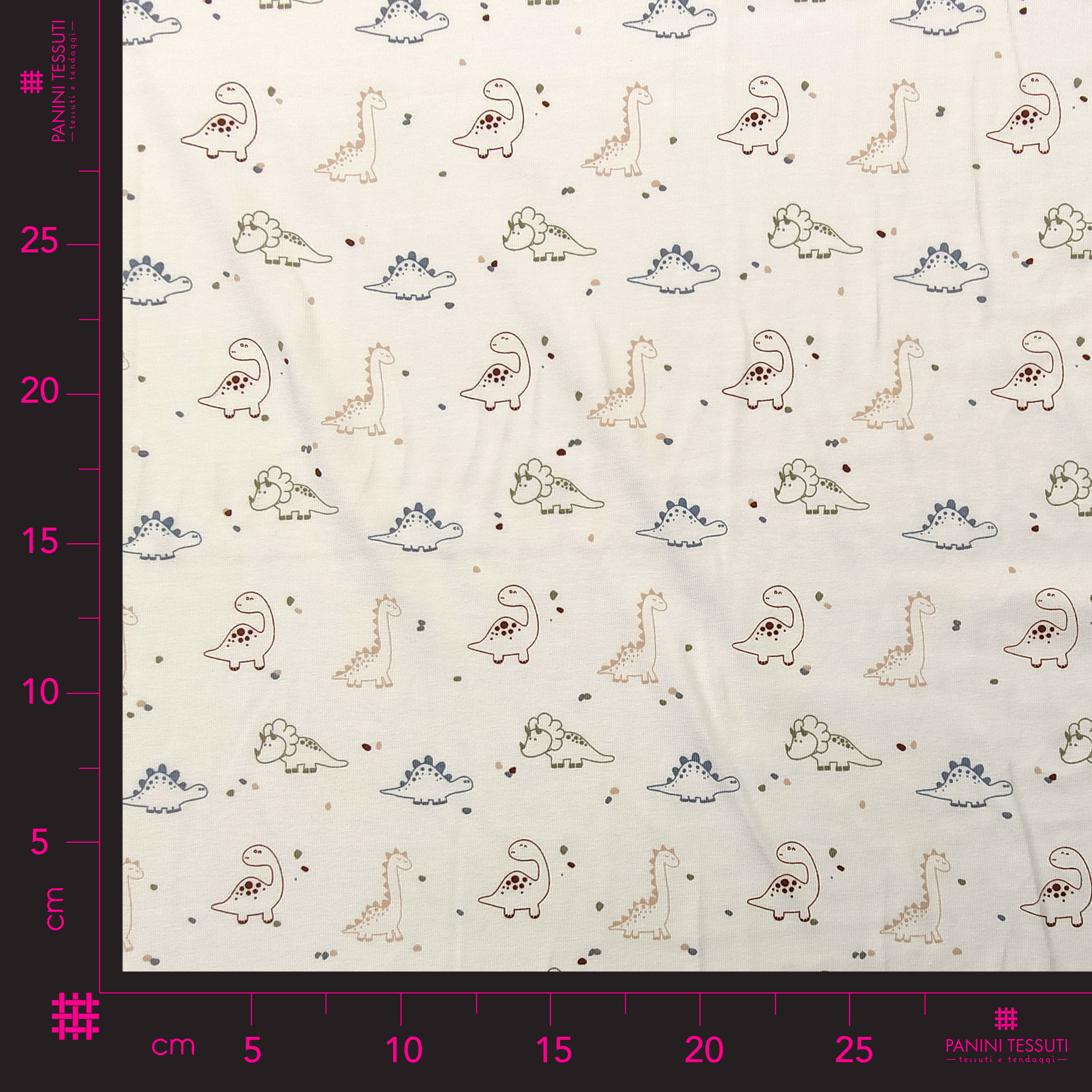 Tessuto Jersey Cotone Dinosauri