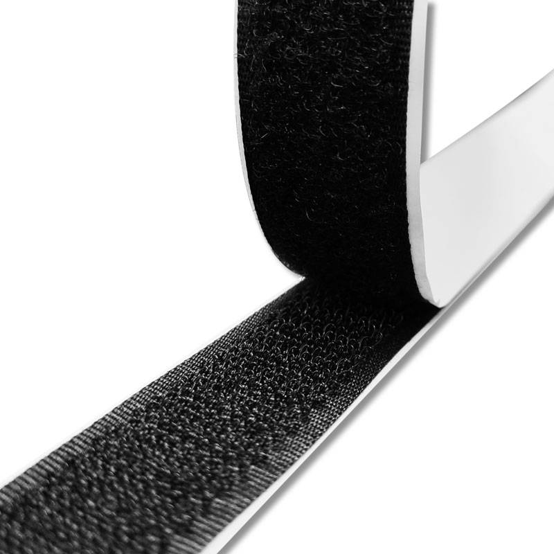 Velcro Adesivo 3 cm Nero Parte Uncinata Rigida