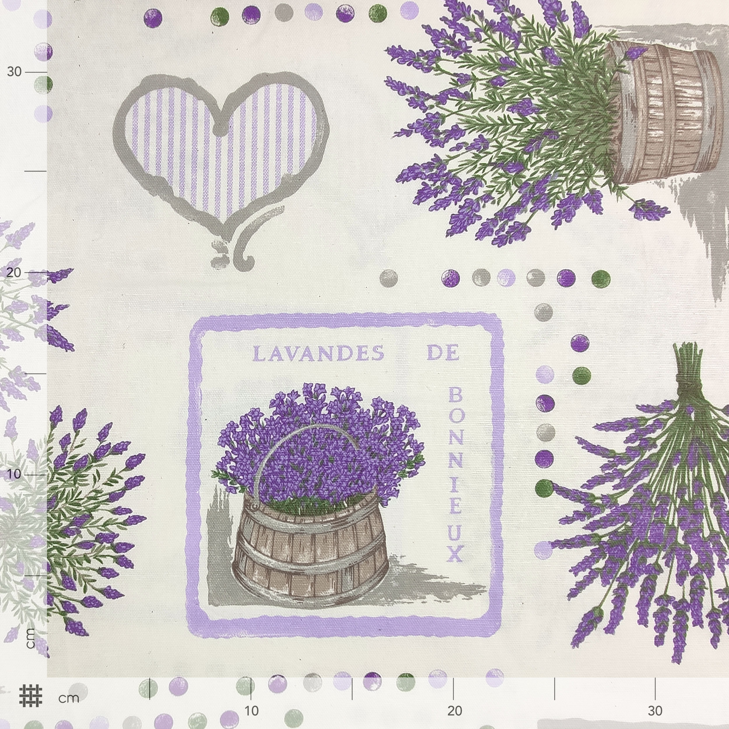 Tessuto per Tovaglia Shabby Chic Lavanda