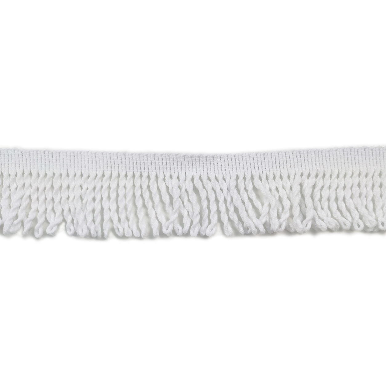 DecoPro Frangia Decorativa BFT2 | 5 Cm | Bianco | Per Tendine, Cuscini E Abbigliamento