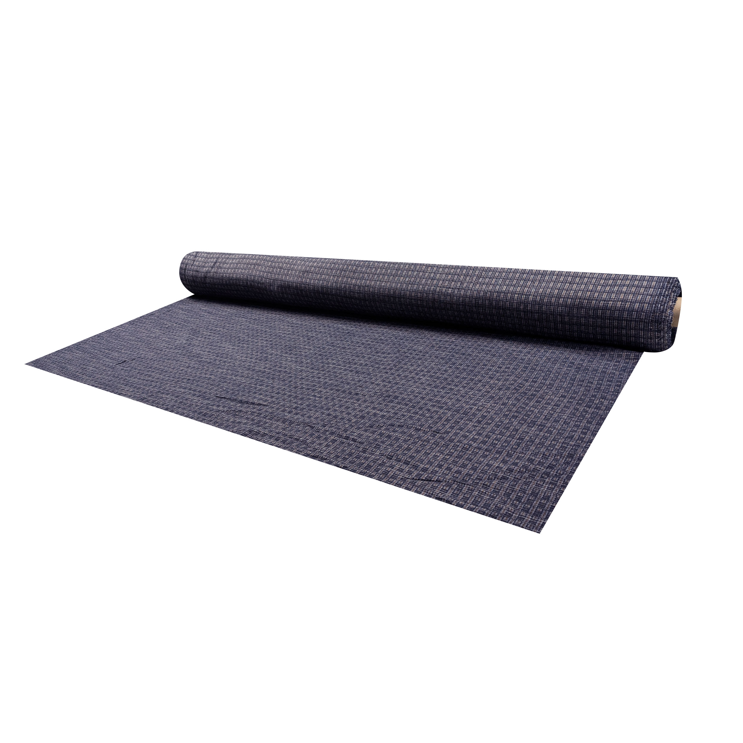 Mussola Jacquard Lana Quadri Ocra Blu Image