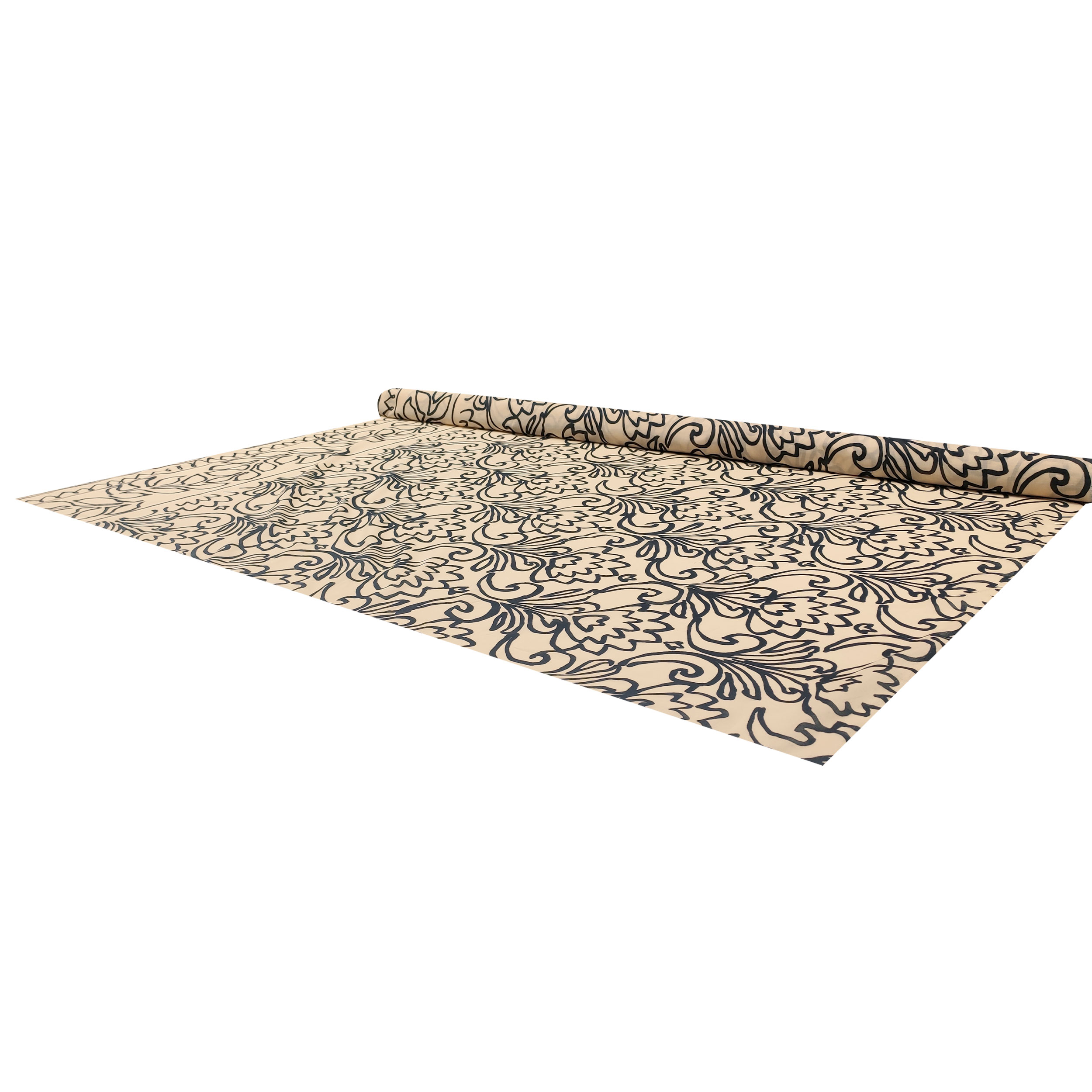 Mussola Setata Alta Moda Beige e Nero