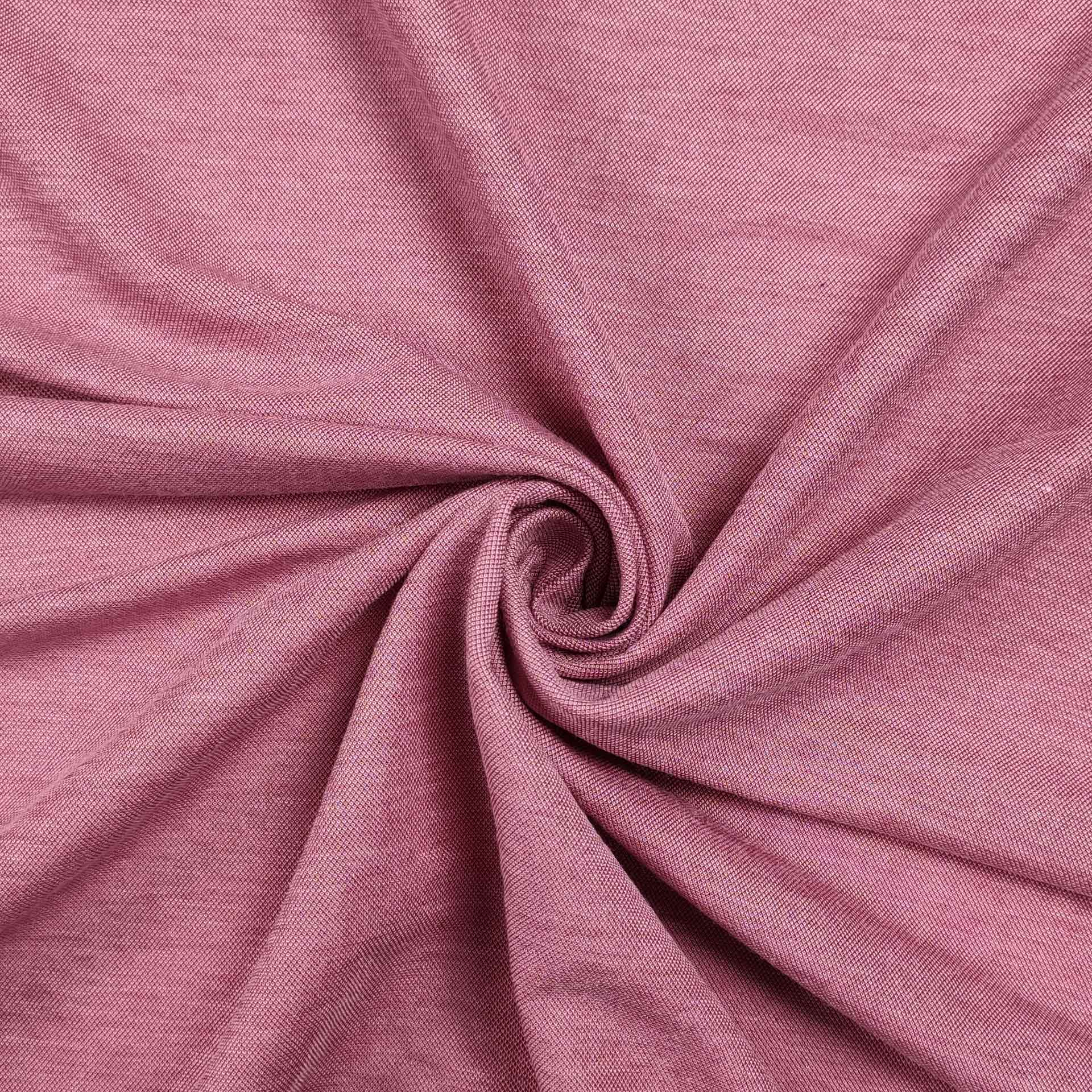 Tessuto jersey cotone linen rosa melange