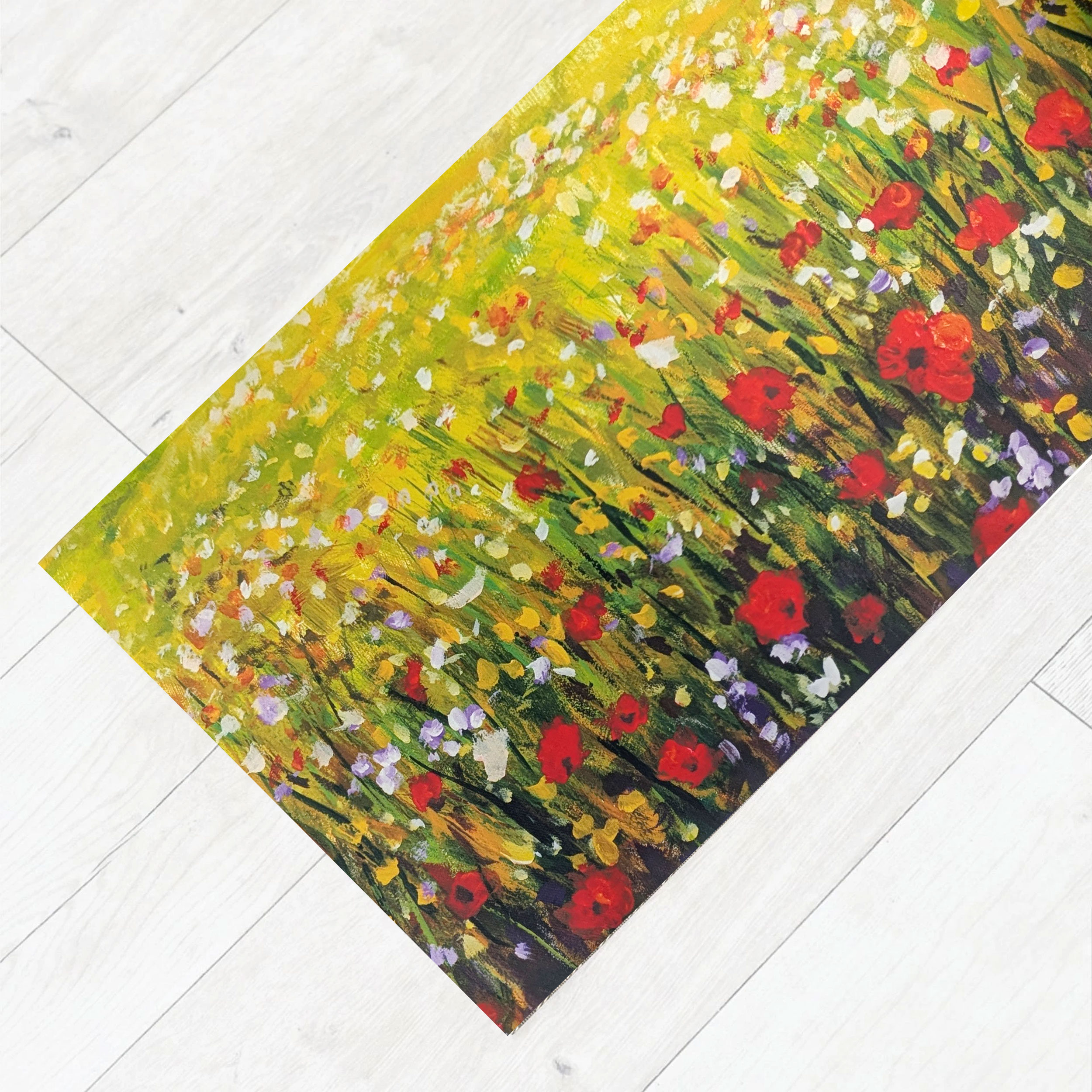 Passatoia da Cucina con Fiori di Campo Dipinti Image