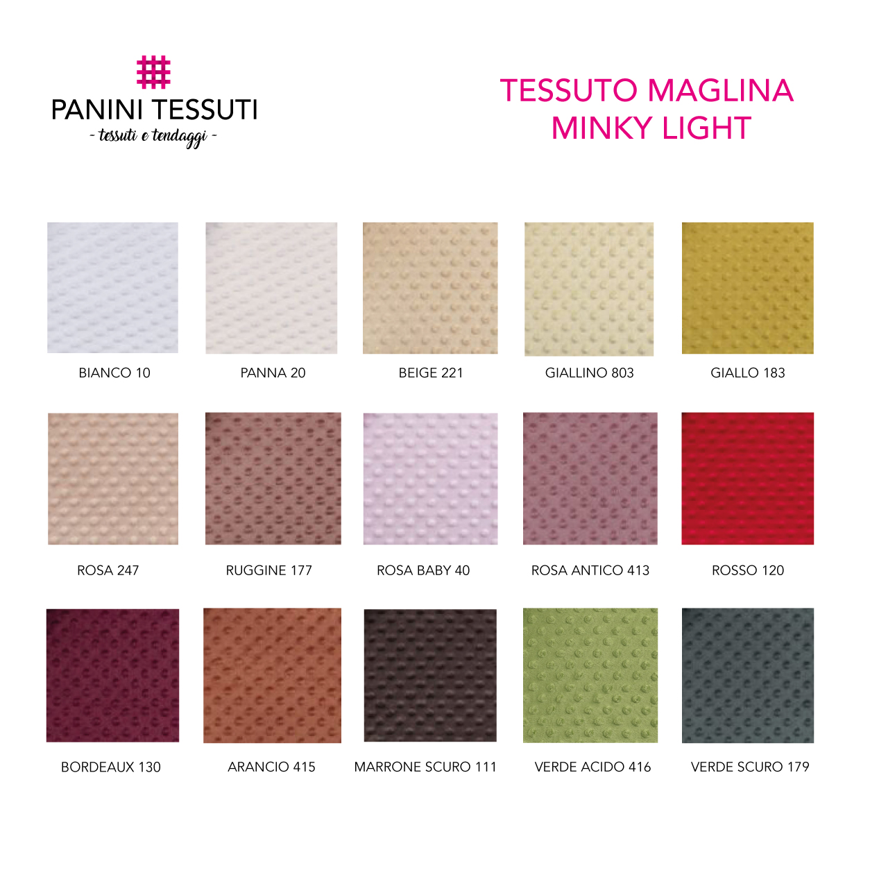 Tessuto Maglina Minky Lights
