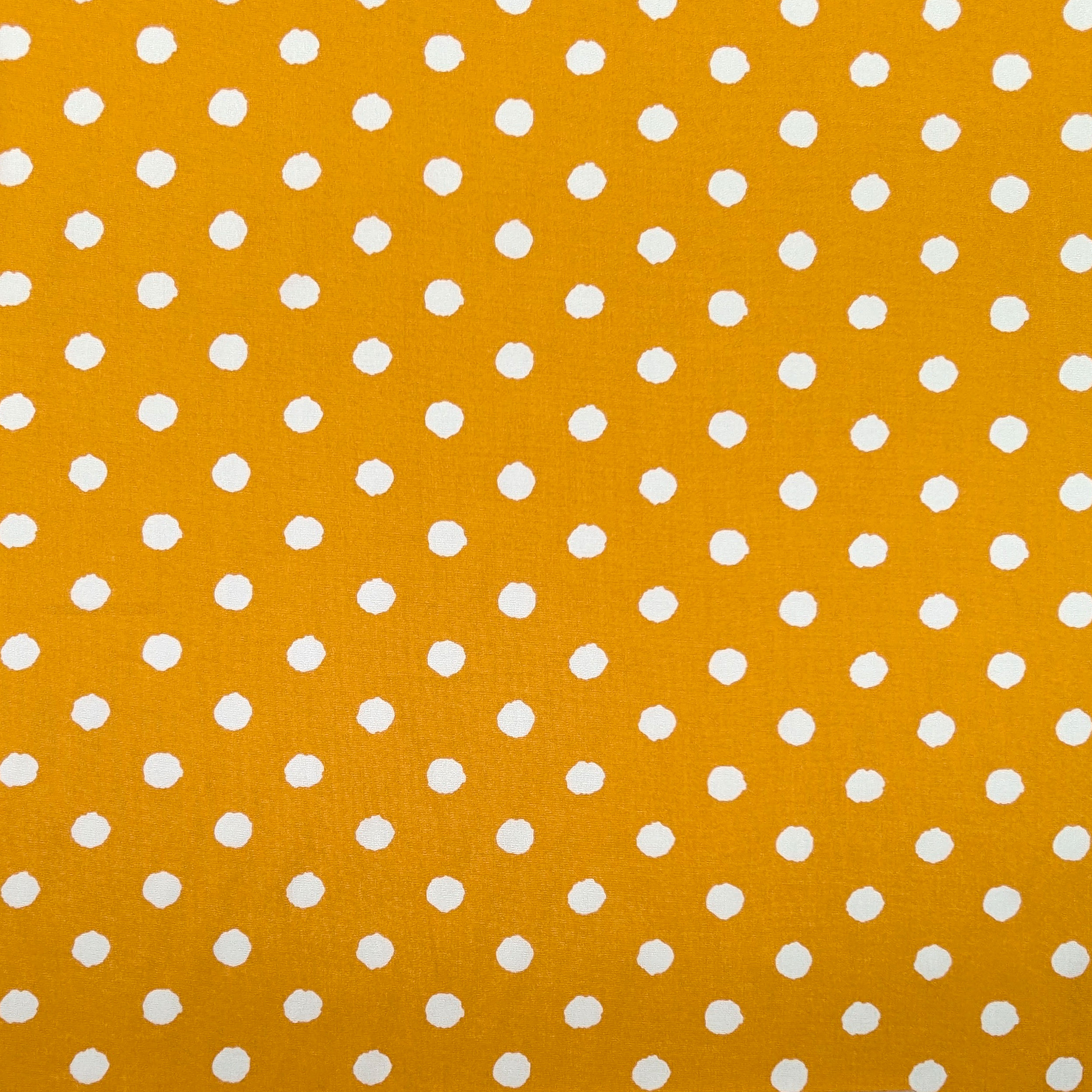 Viscosa Pois Bianchi Sfondo Senape Image