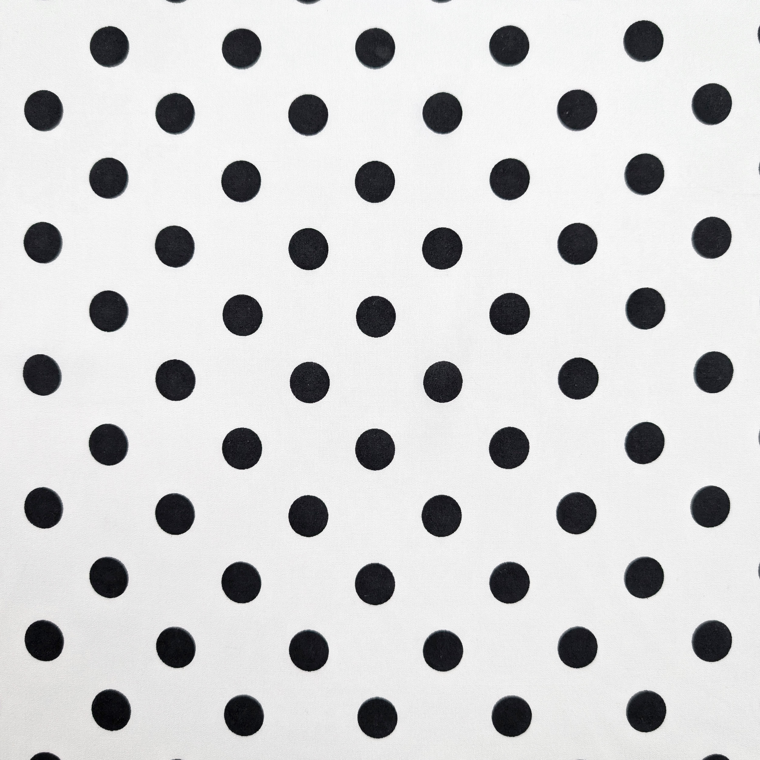 Viscosa Pois Neri Sfondo Bianco Image