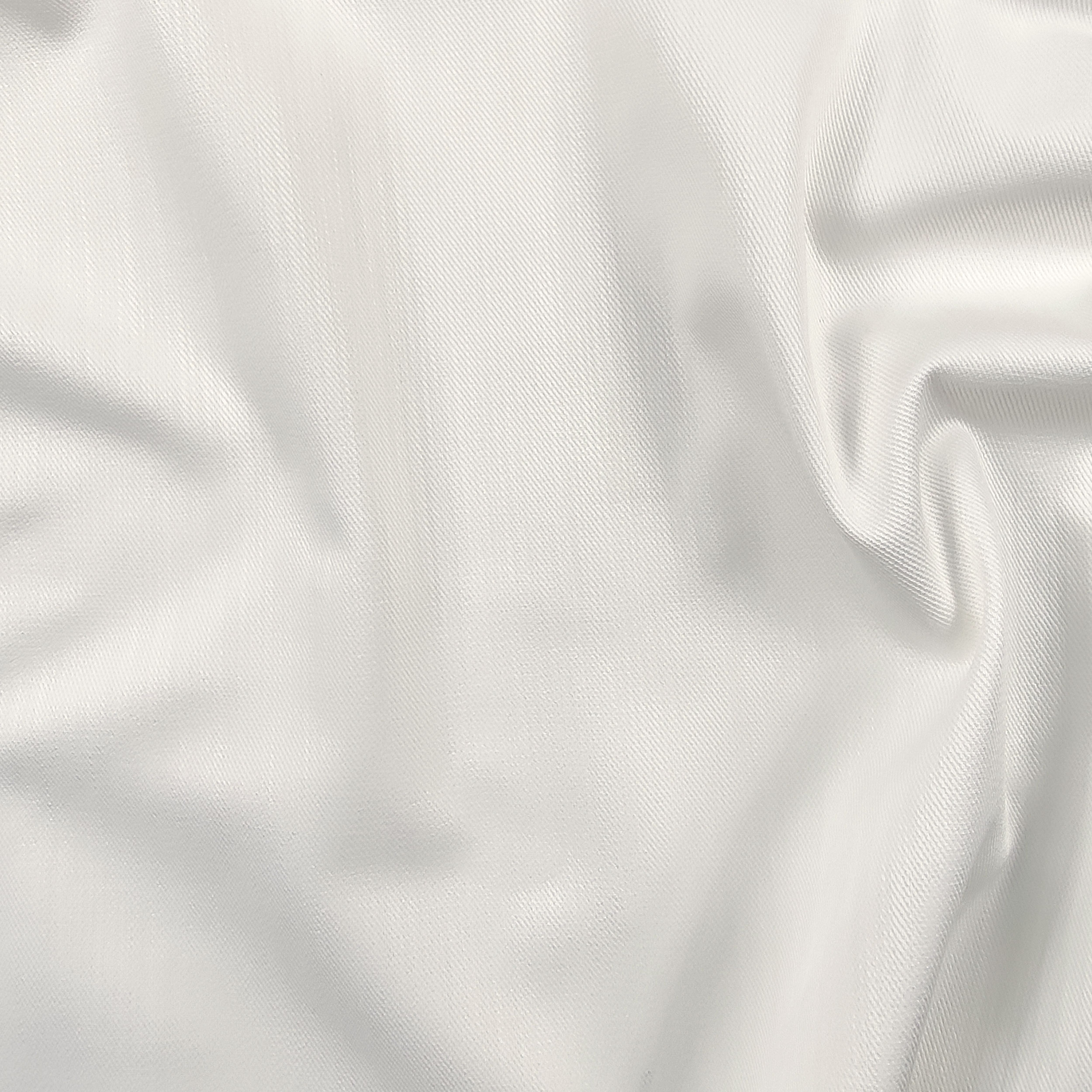 Jeans di Cotone Bianco Fiammato