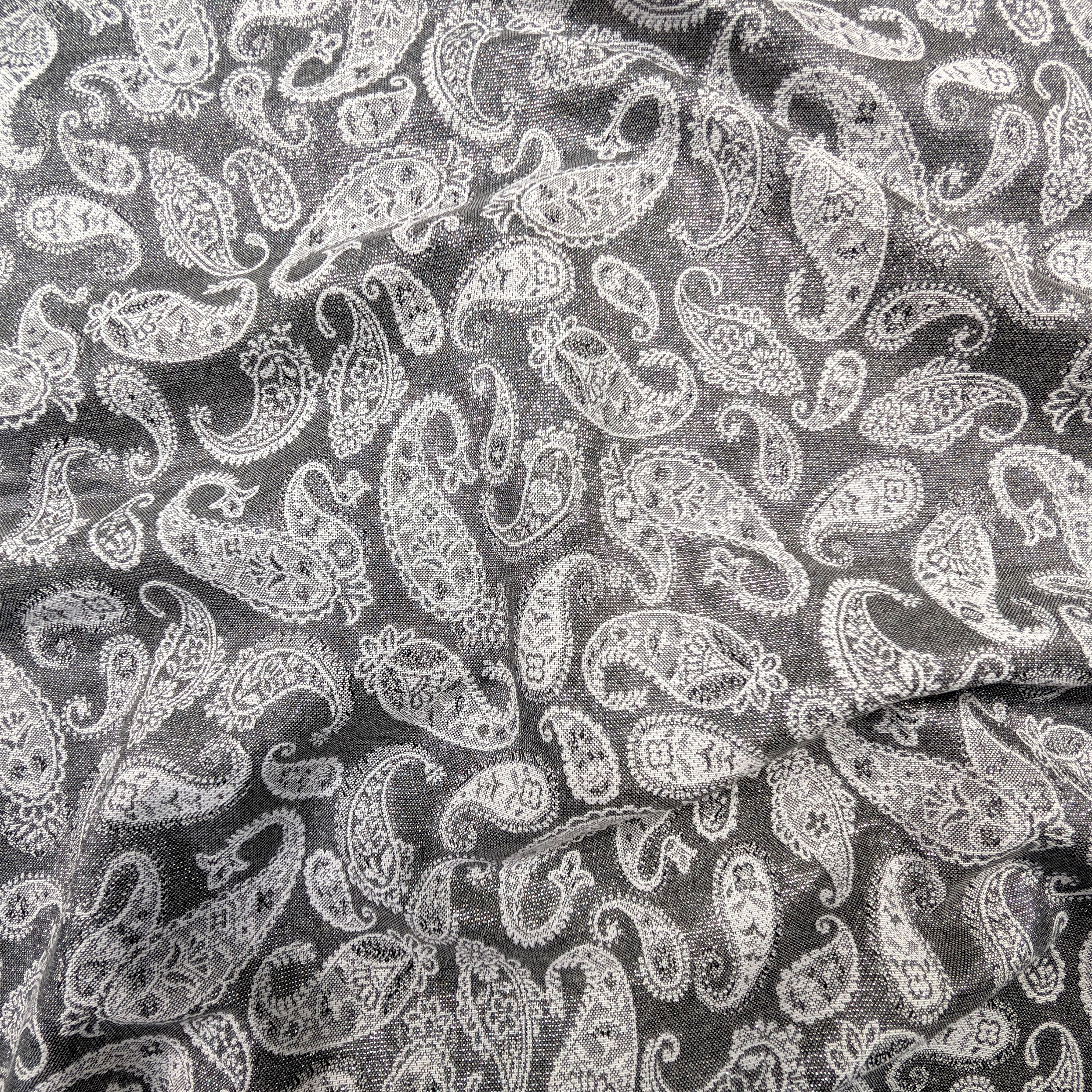 Misto Cotone Fantasia Cachemire Argento Lurex Image