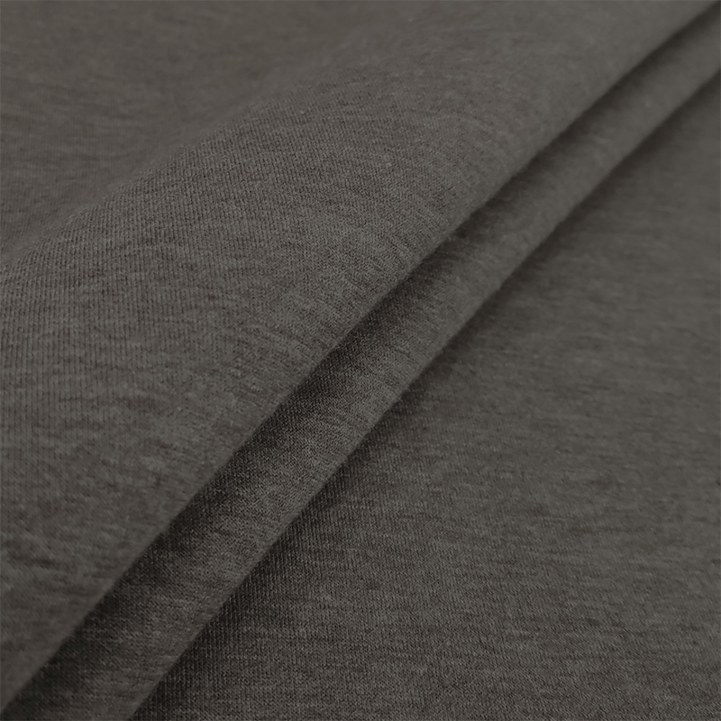 Tessuto Neoprene Bifoderato in Cotone Tortora Melange/Grigio