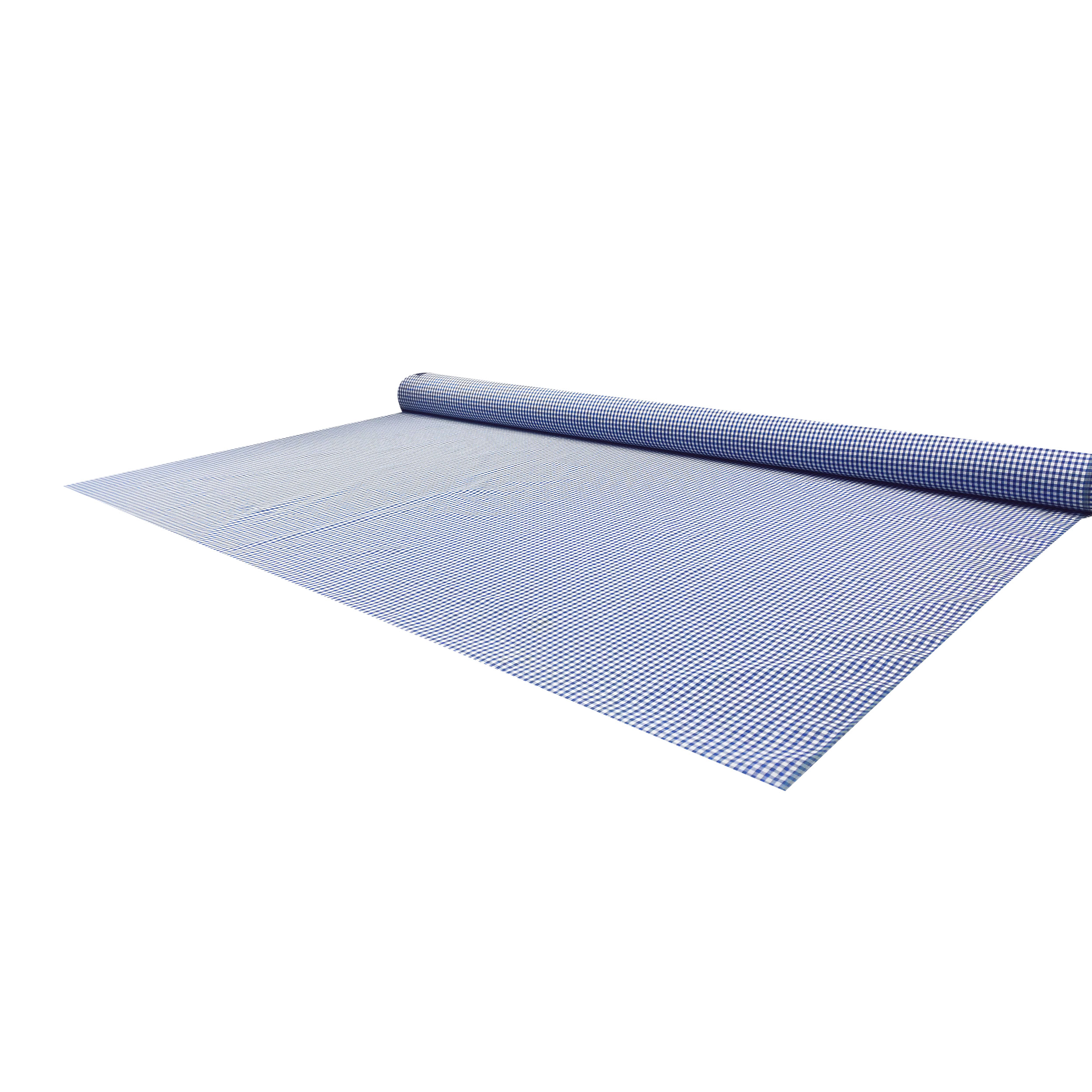 Cotone Medio Peso Elasticizzato Quadretti Blu