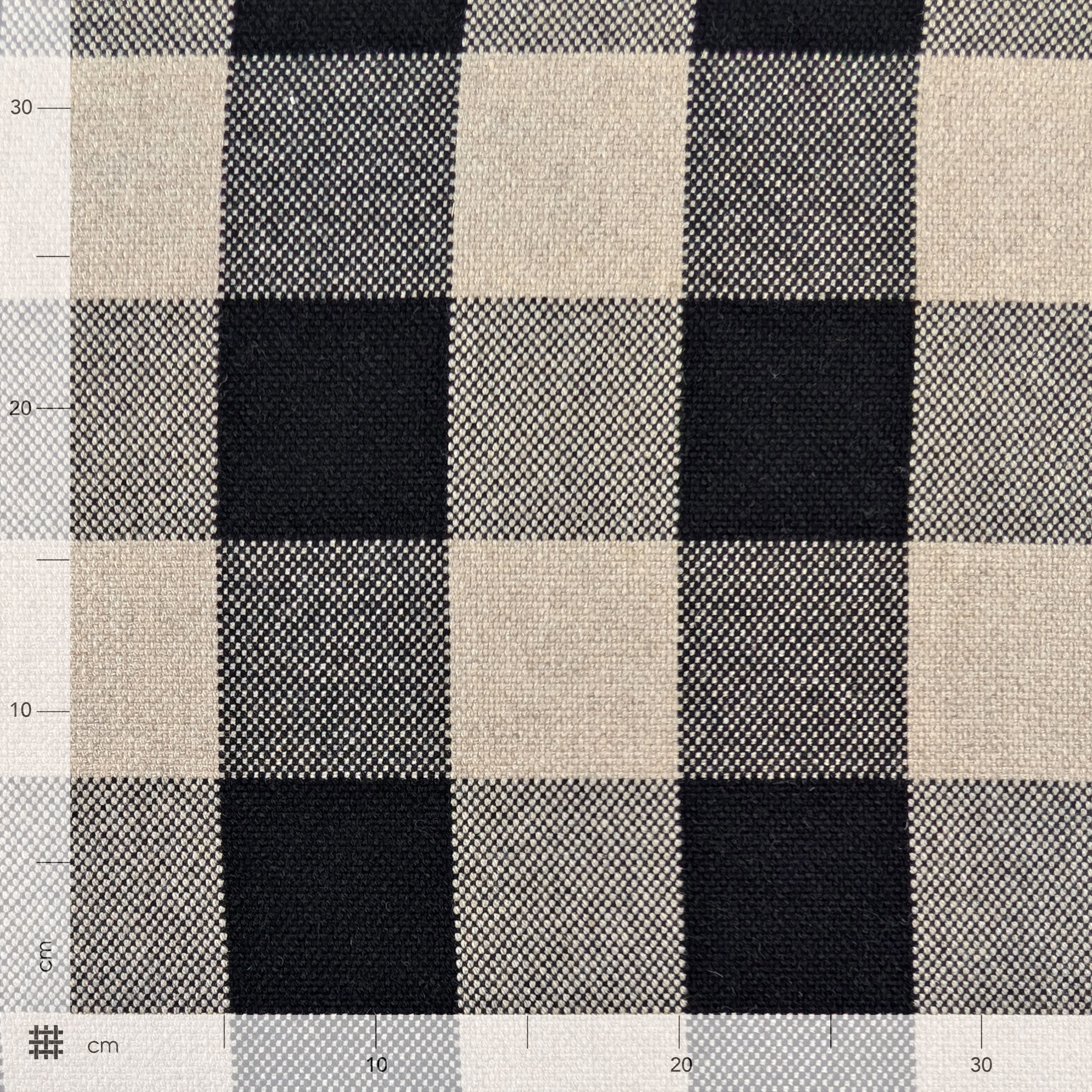 Lana Cachemire Quadri Beige e Nero Image