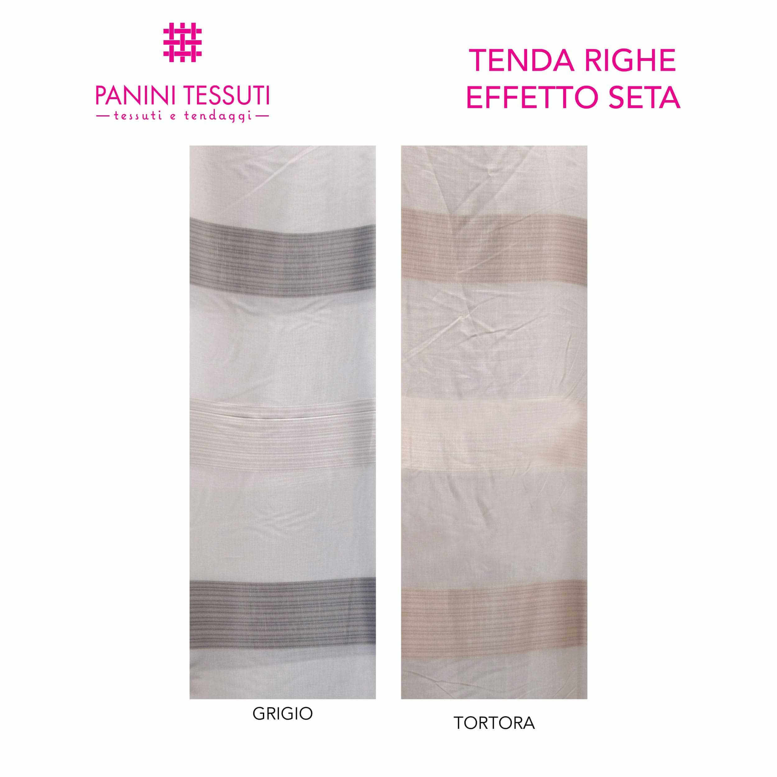 Tenda Righe Effetto Seta Tabella colore