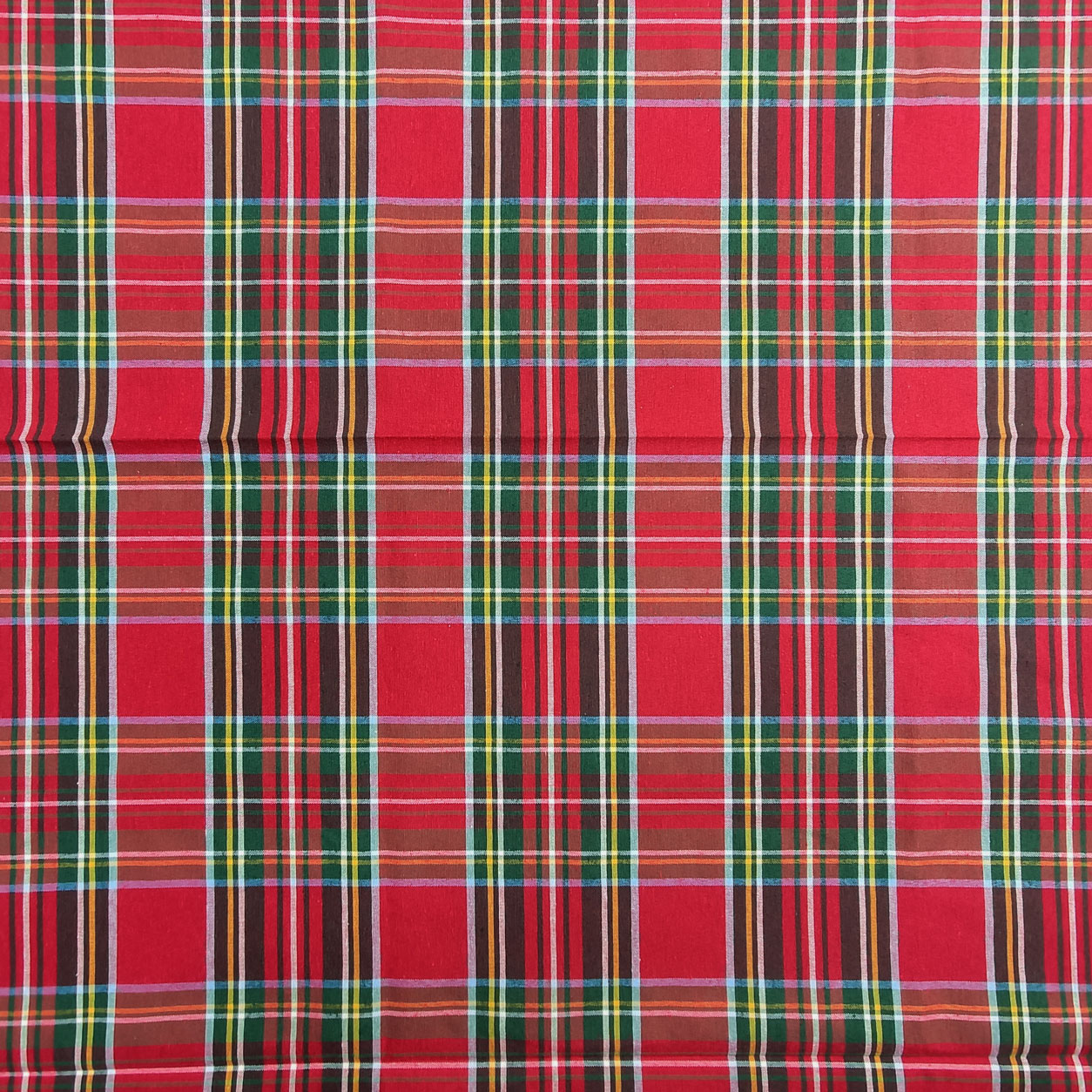 tovaglia misto cotone tartan rosso (2)